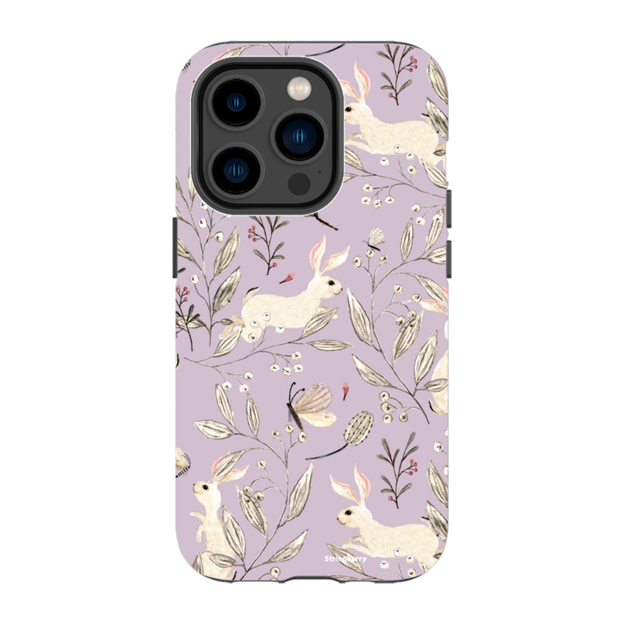 iPhone Tough Case - Bunnies Mauve By Katherine Quinn