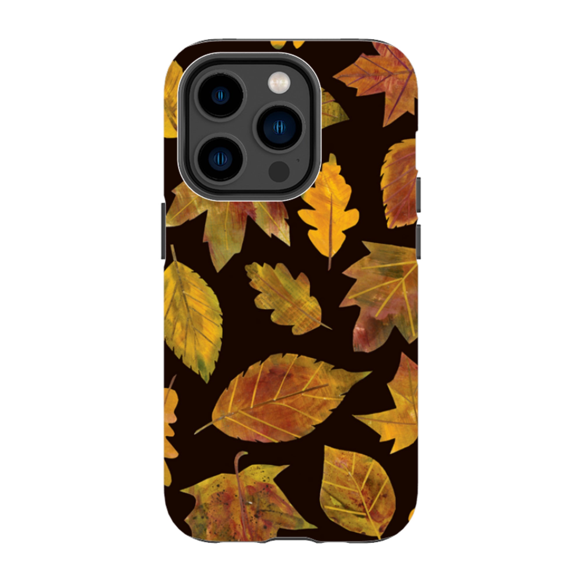 iPhone MagSafe Tough Case - Autumn Textured Leaves By Tracey English