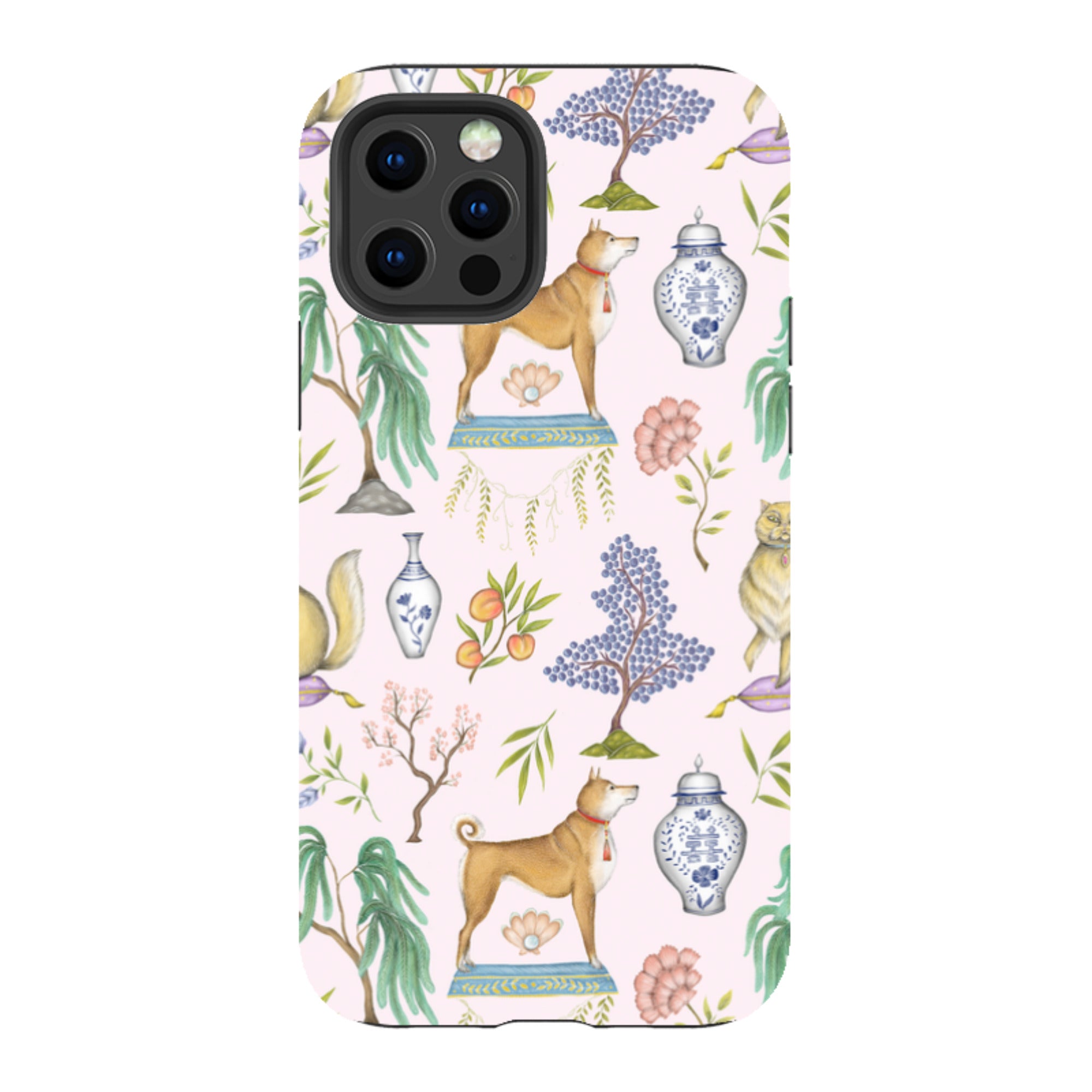 iPhone Tough Case - Chinoiserie Menagerie Pink By Catherine Rowe