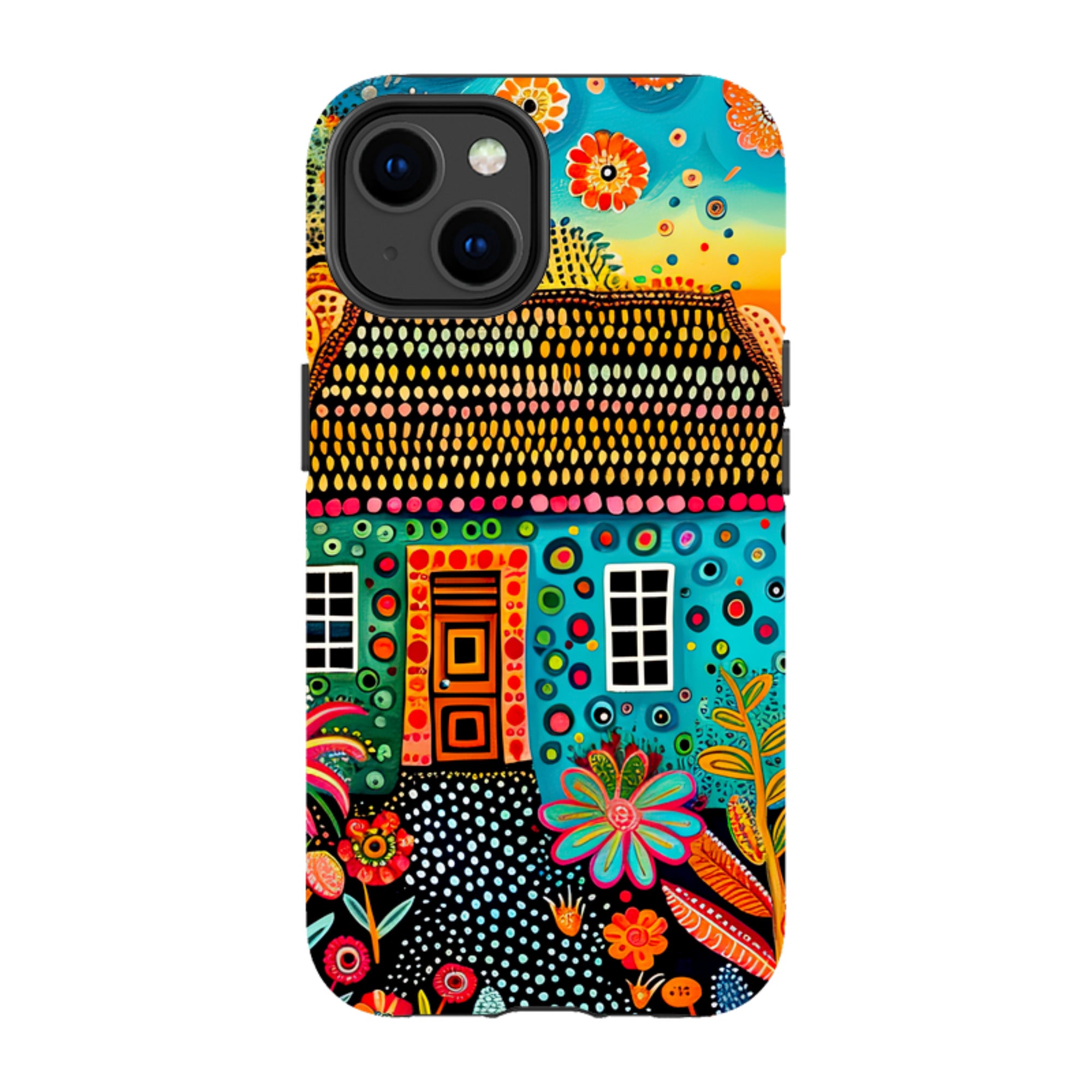 iPhone MagSafe Tough Case - Folk Art House VII