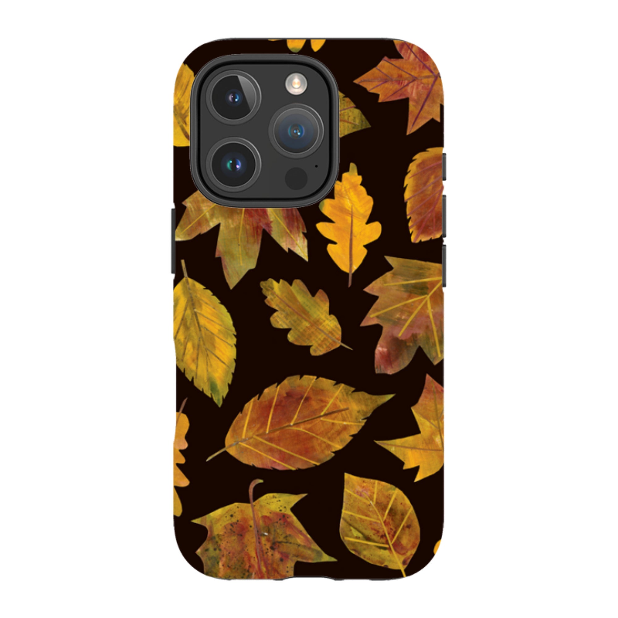 iPhone MagSafe Tough Case - Autumn Textured Leaves By Tracey English