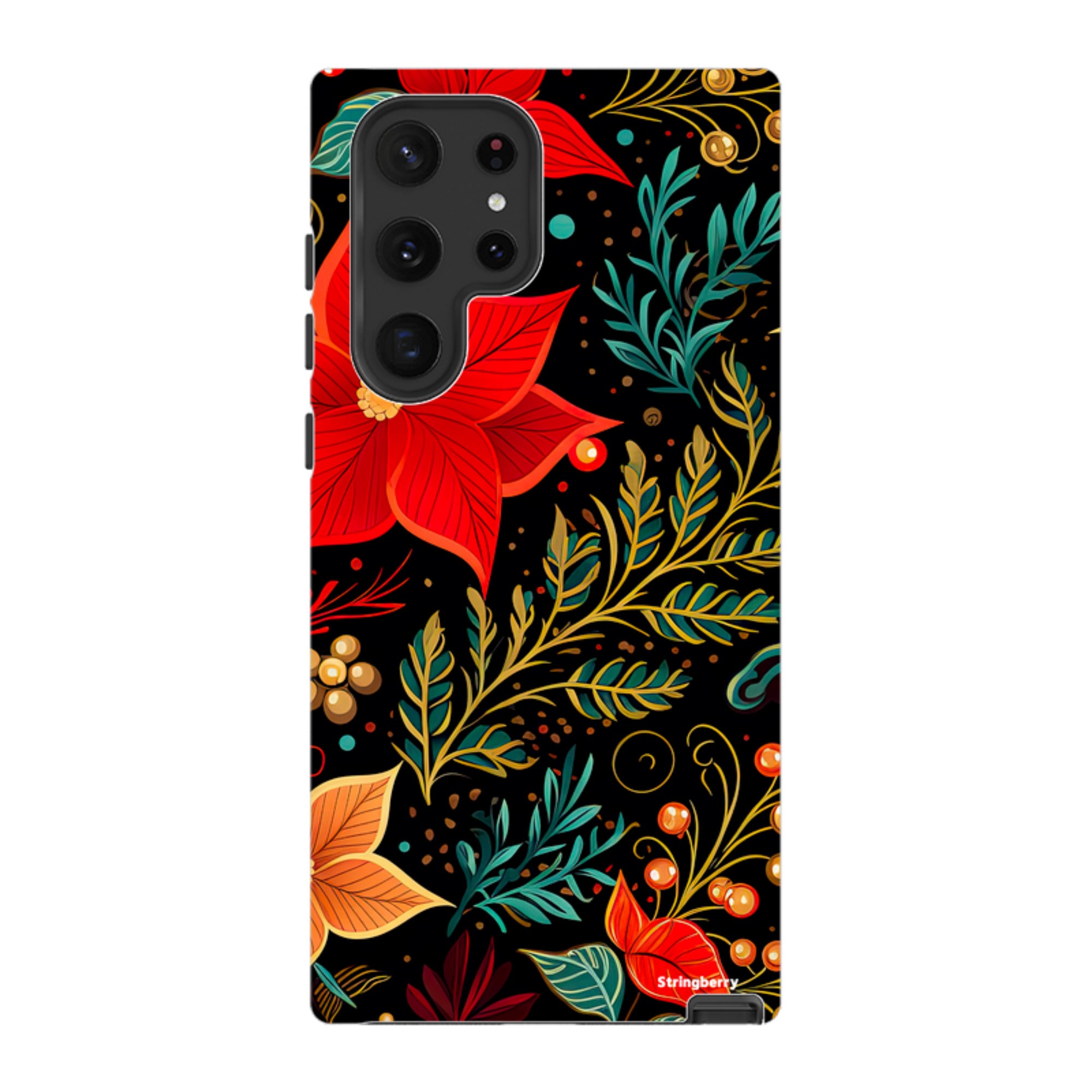 Samsung Tough Case -Red Winter Floral II