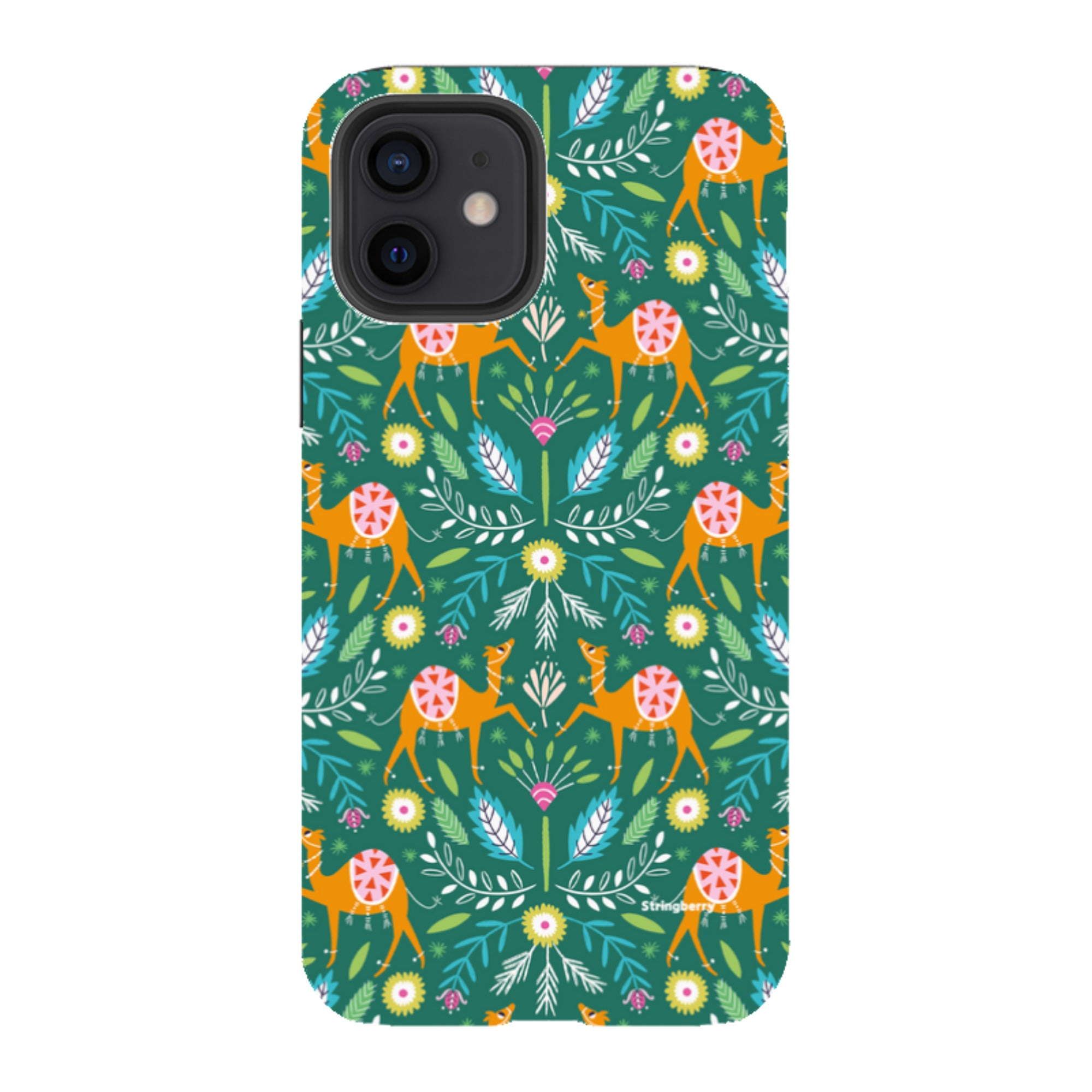 iPhone Tough Case - Camel Damask By Ali Brookes