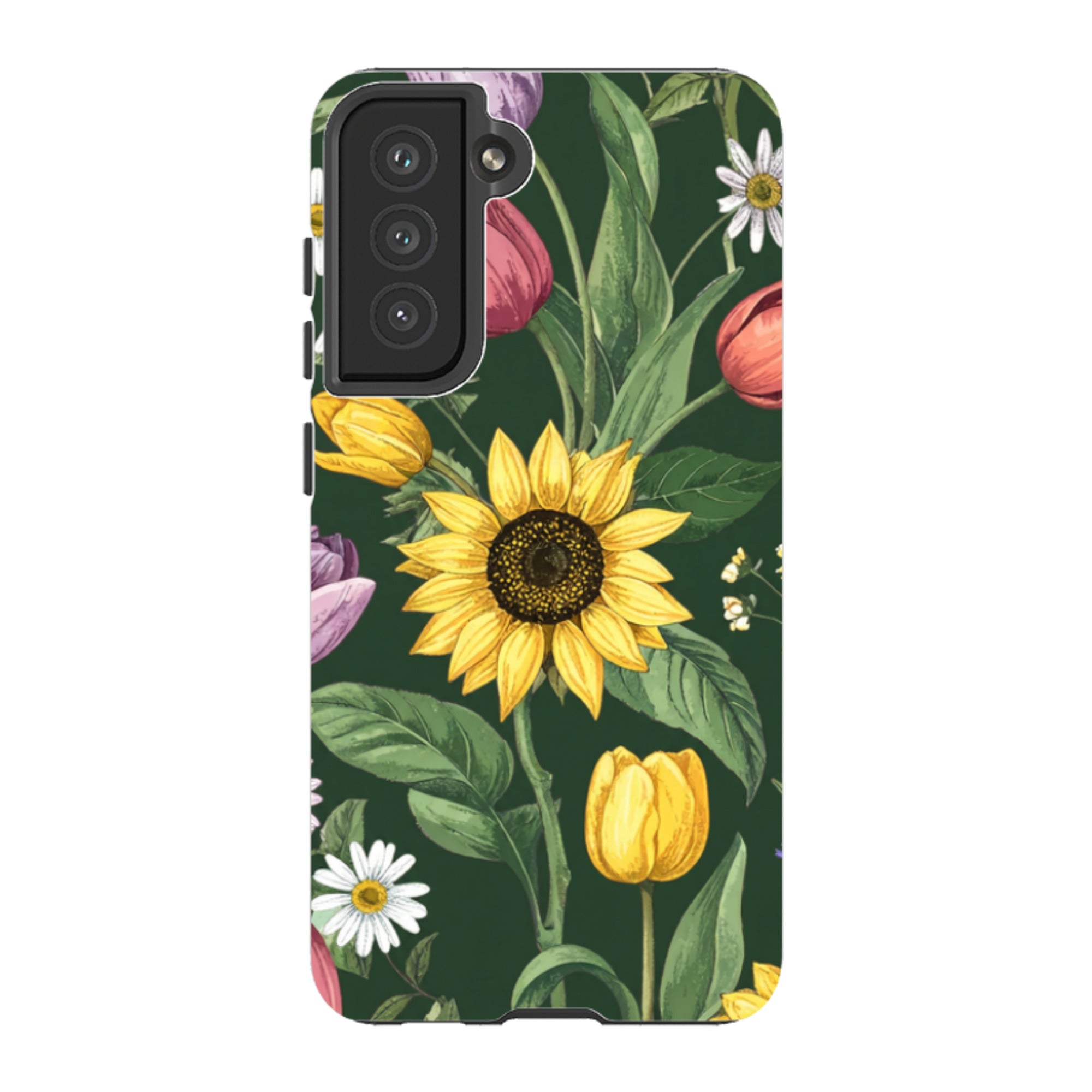 Samsung Tough  Case - Green Sunflowers