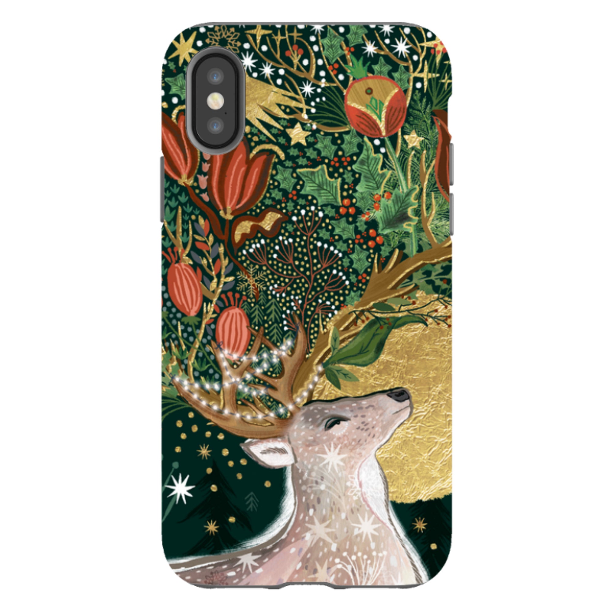 iPhone Tough Case - Winter Deer I By Emma Frances Grant