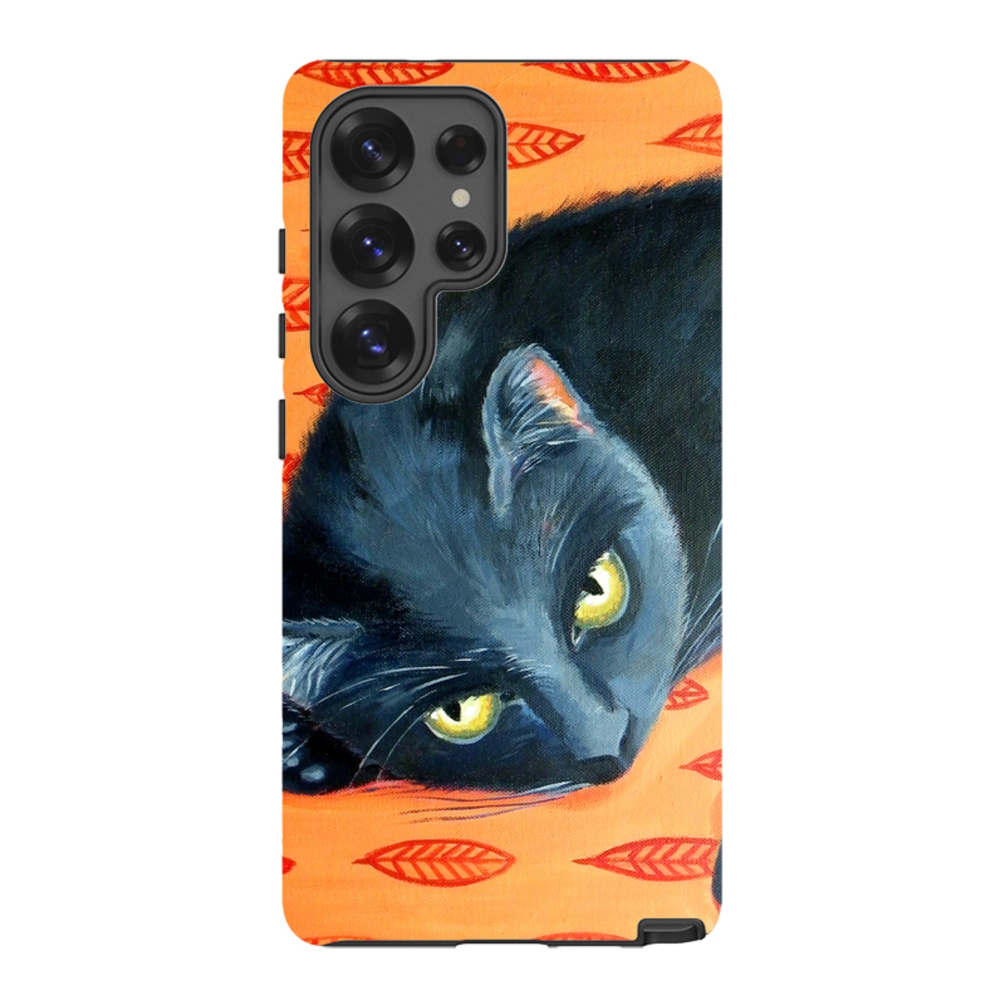 Samsung Tough Case - Black Cat By Mary Stubberfield