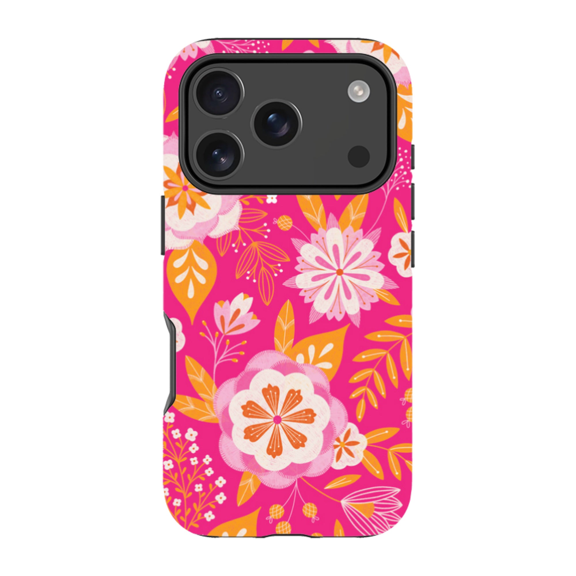 iPhone MagSafe Tough Case -  Big Bold Blooms Pink By Jenny Zemanek