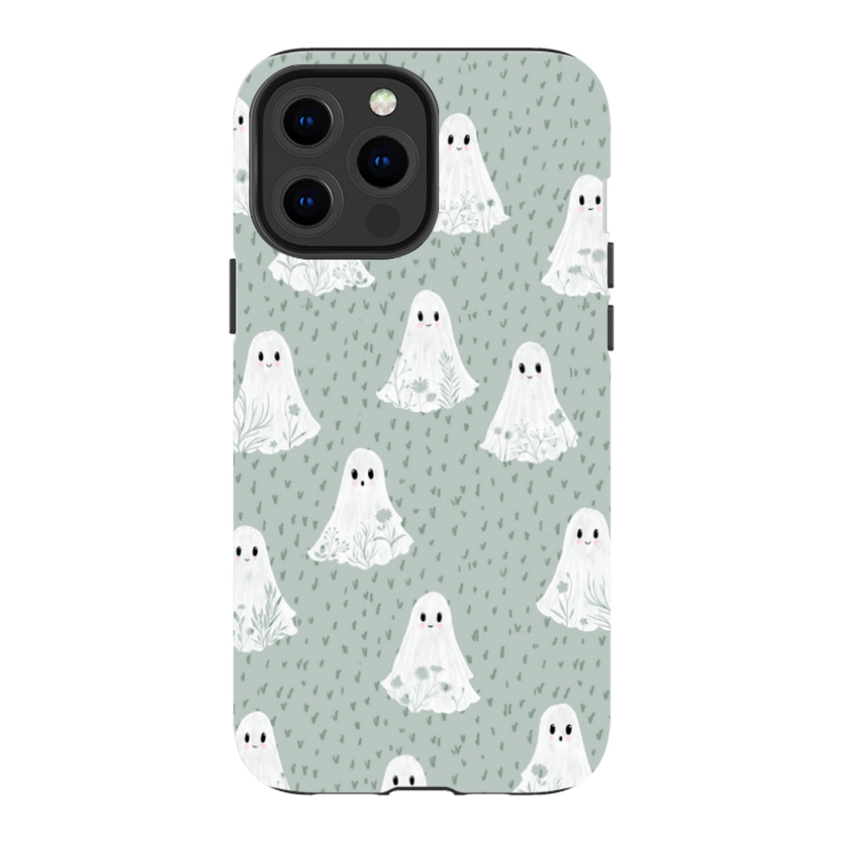 iPhone Tough Case - Floral Ghosts - Dusty Gourd By Katherine Quinn