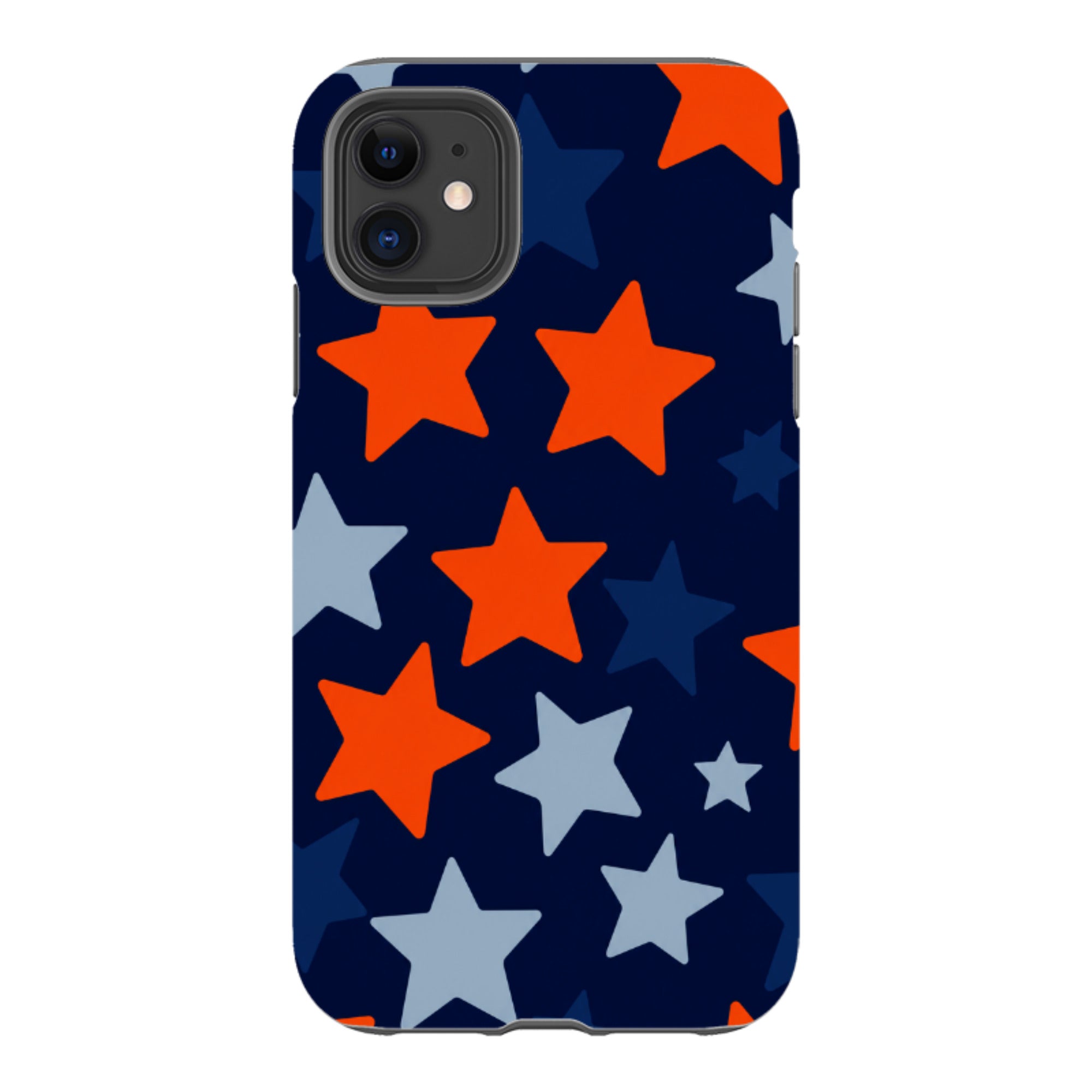 iPhone Tough Case - Navy Blue & Orange Star