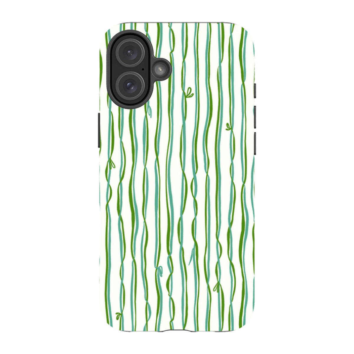 iPhone Tough Case - Ribbons blue and green By Katherine Quinn