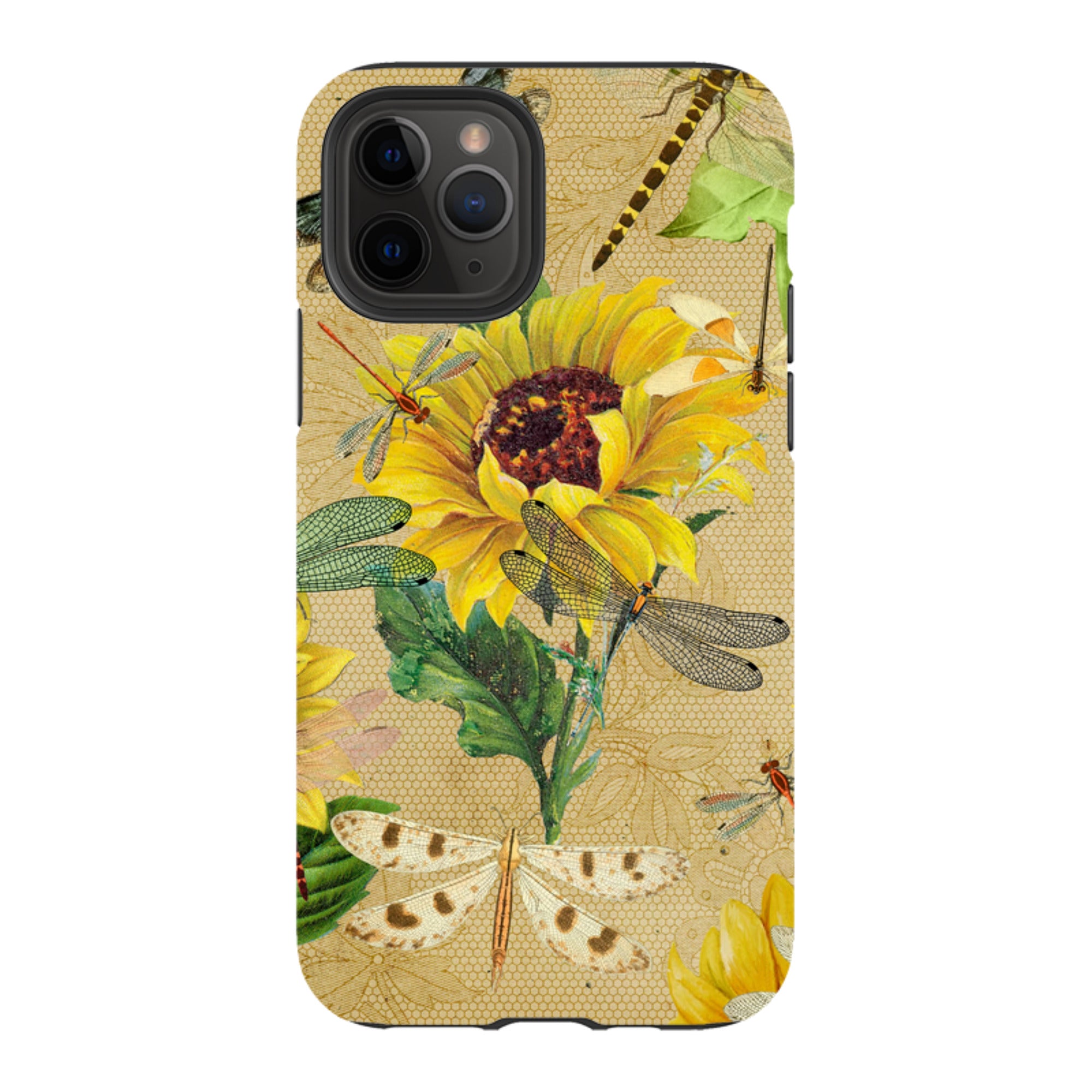 iPhone Tough Case - Dragonflies And Sunflowers