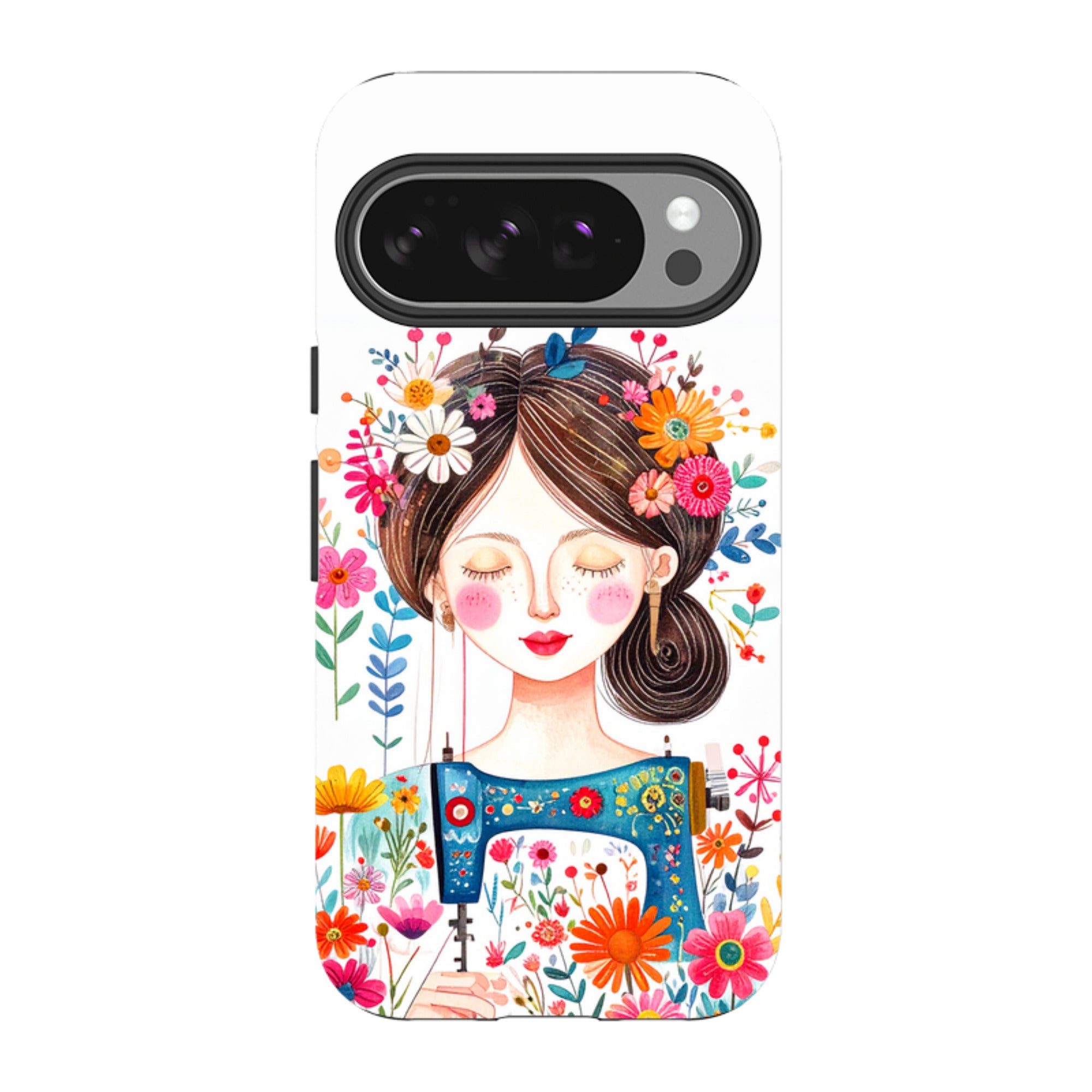 Google Tough Case - Floral Sewing Lady