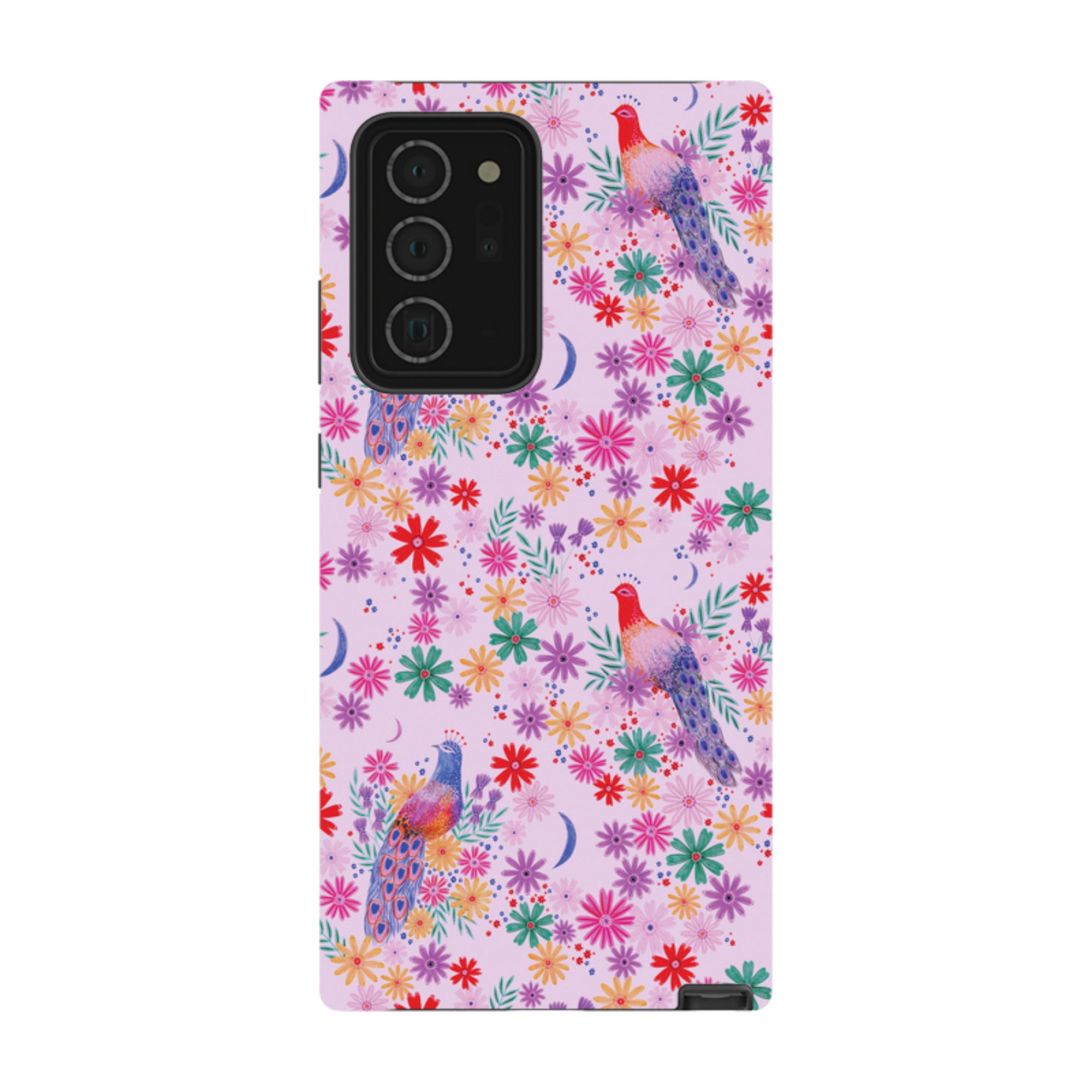 Samsung Tough Case - Peacock Pattern Lilac By Lee Foster Wilson