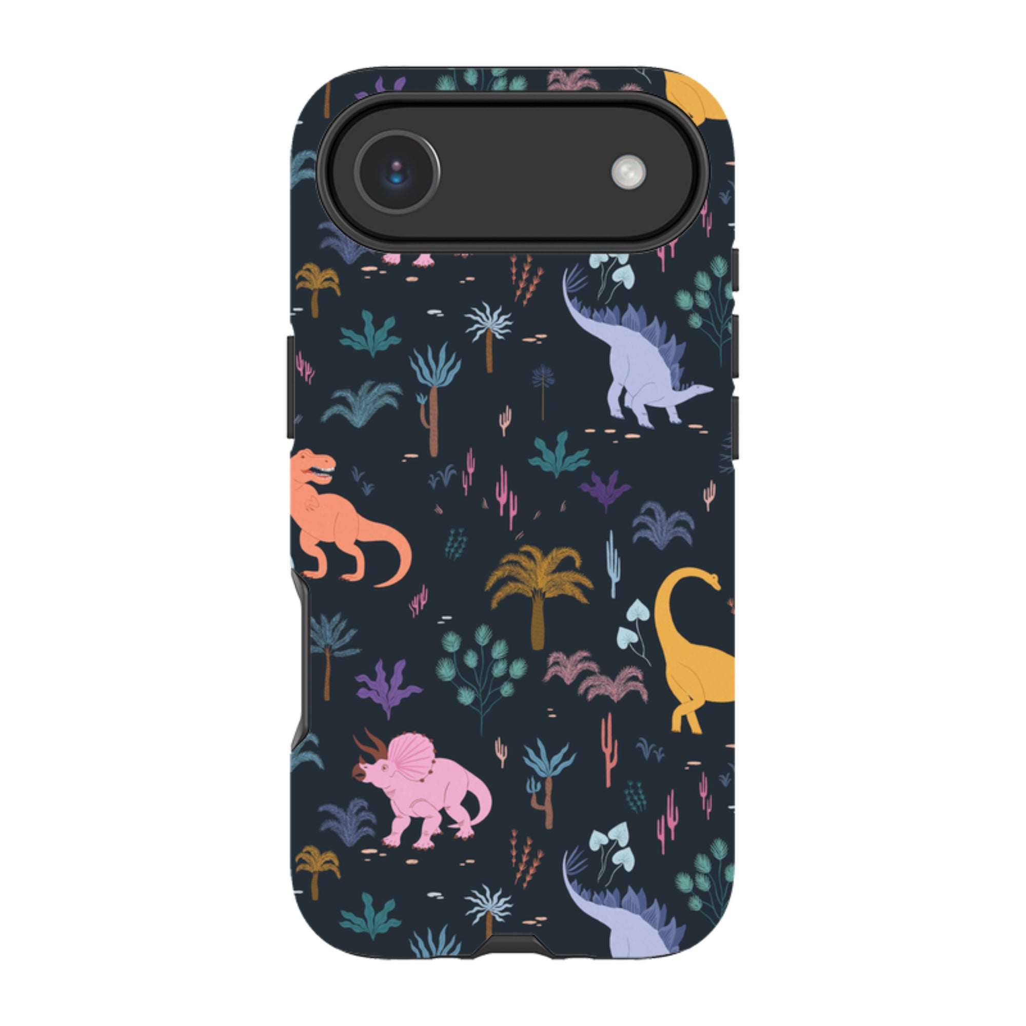 iPhone MagSafe Tough Case - Dinosaur Pattern Dark By Meghann Rader