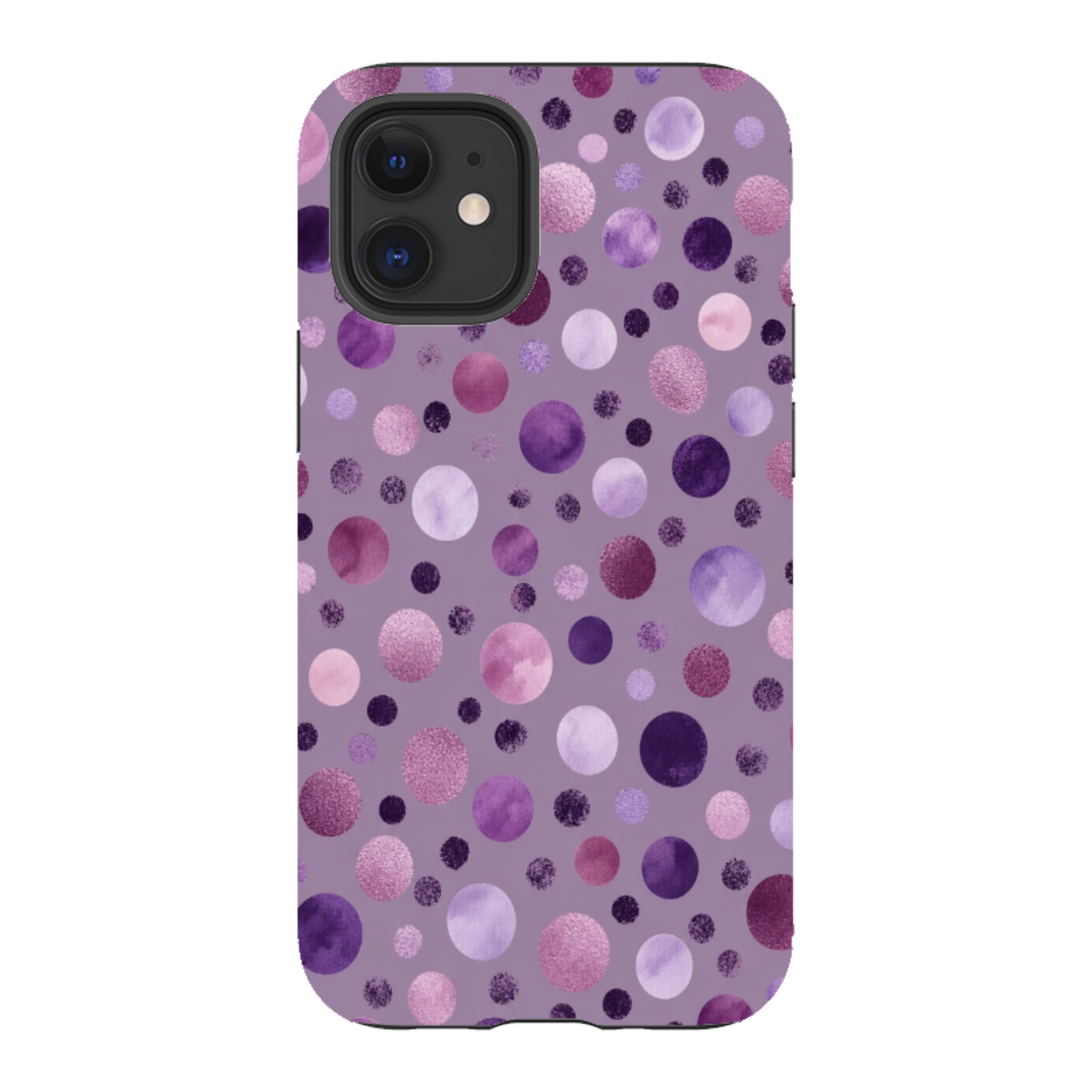 iPhone Tough Case - Mauve Polka Dot