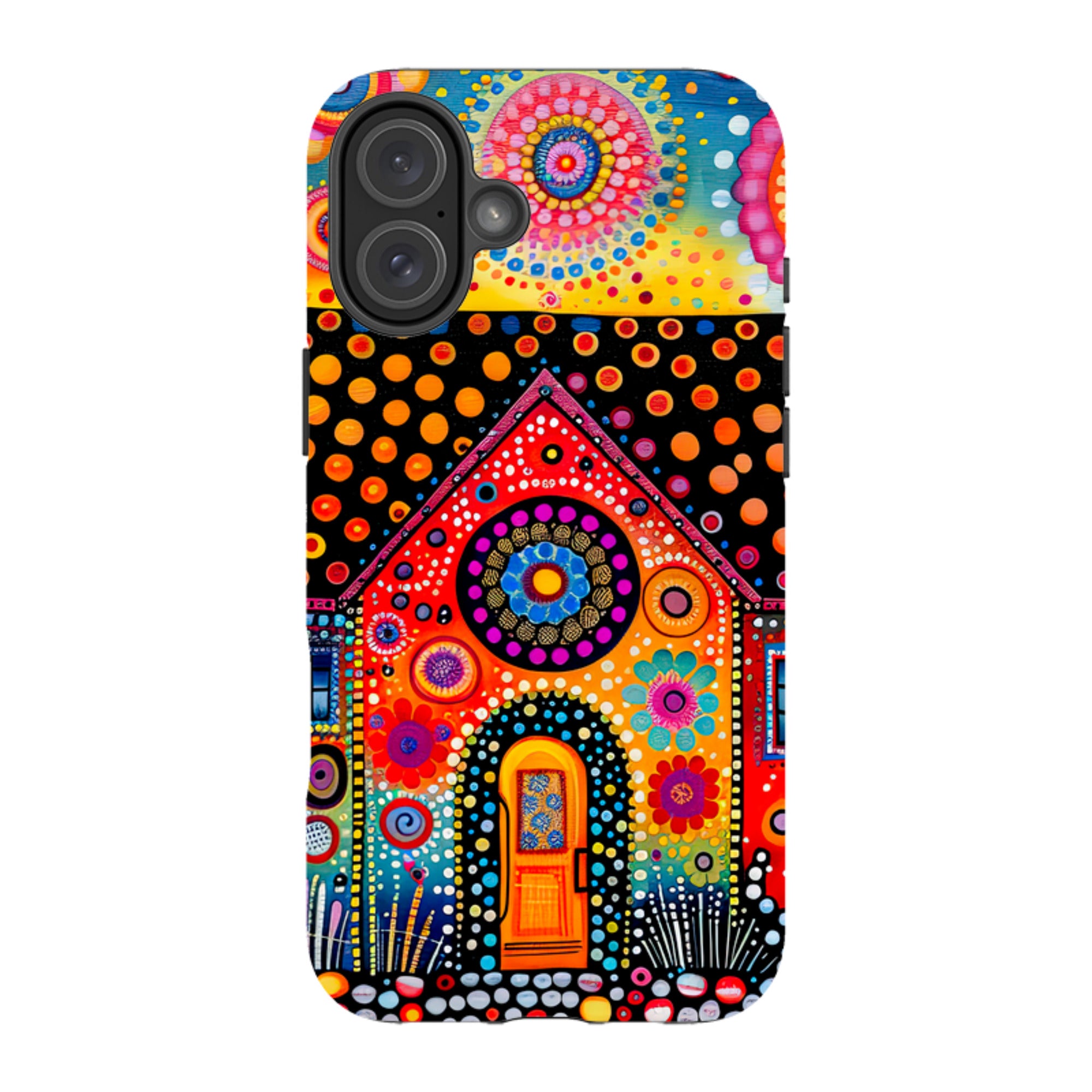 iPhone MagSafe Tough Case - Folk Art House IV