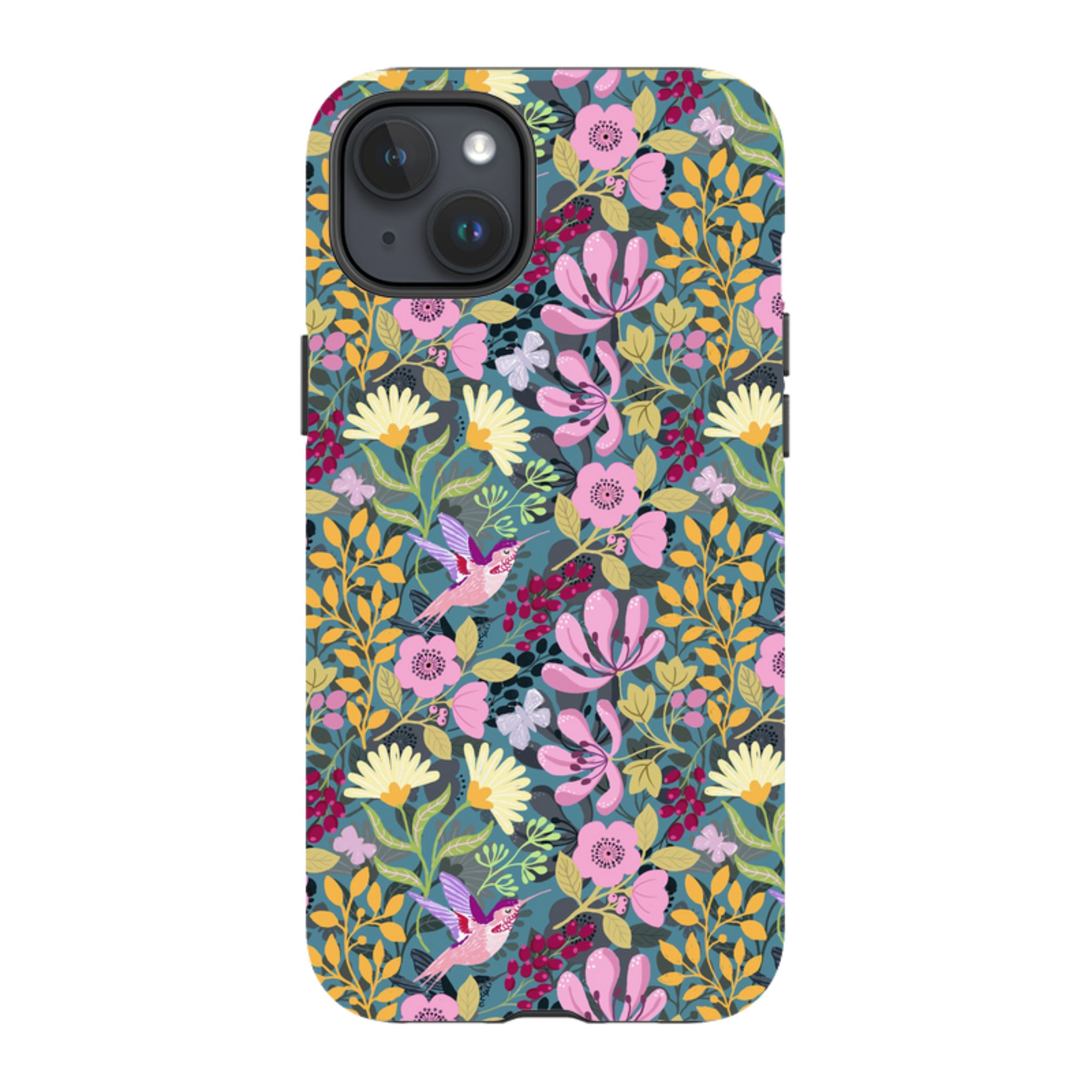 iPhone MagSafe Tough Case - Hummingbird Pattern By Bex Parkin