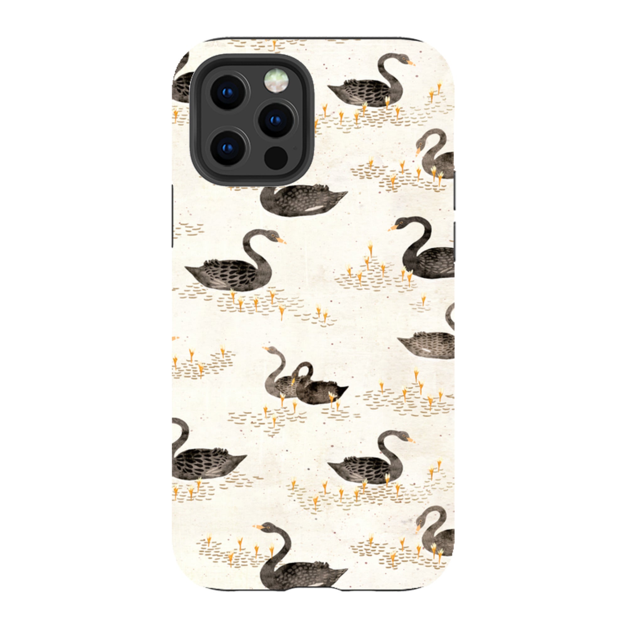 iPhone Tough Case - Swans Cream By Katherine Quinn
