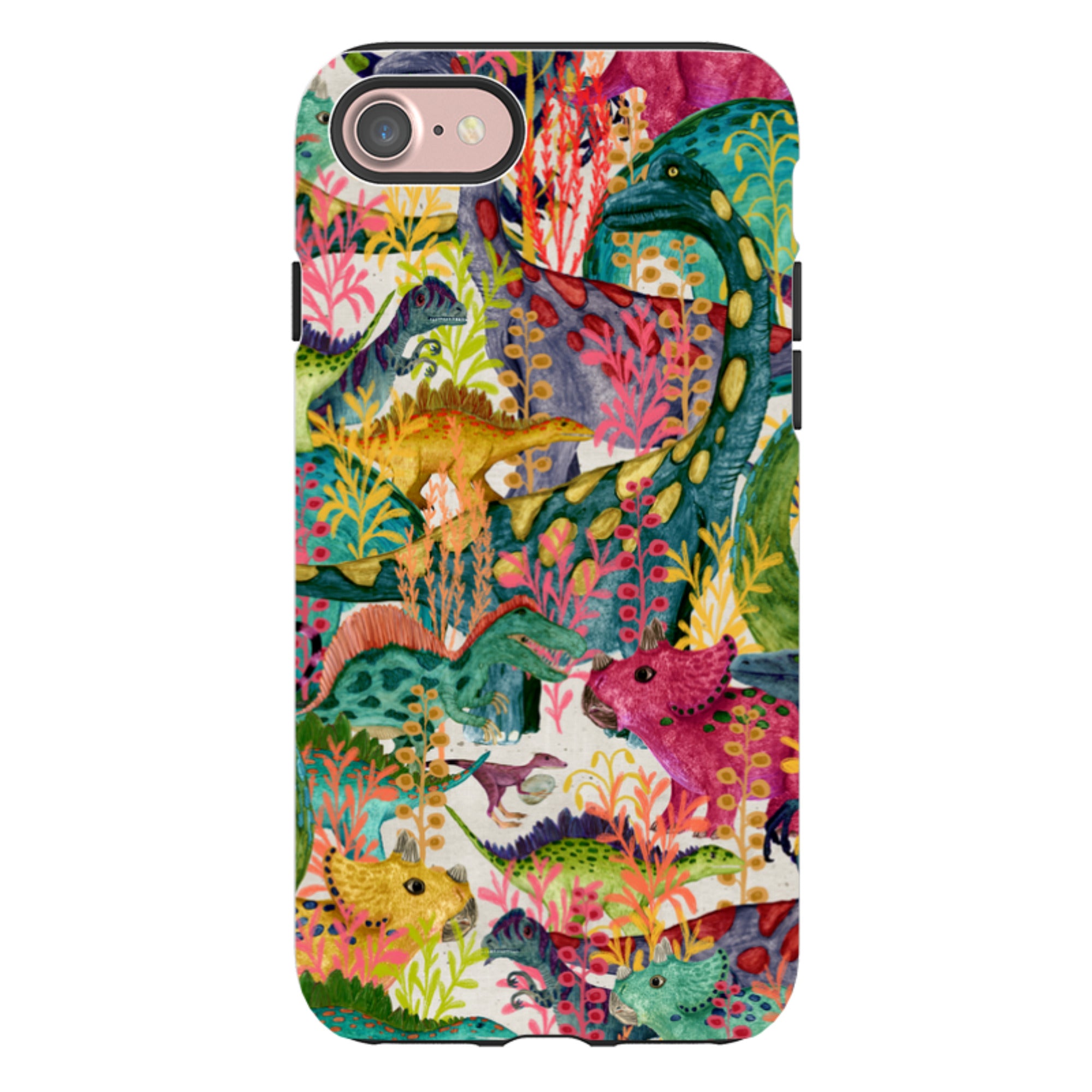 iPhone Tough Case - Dinosaur Jamboree By Katherine Quinn