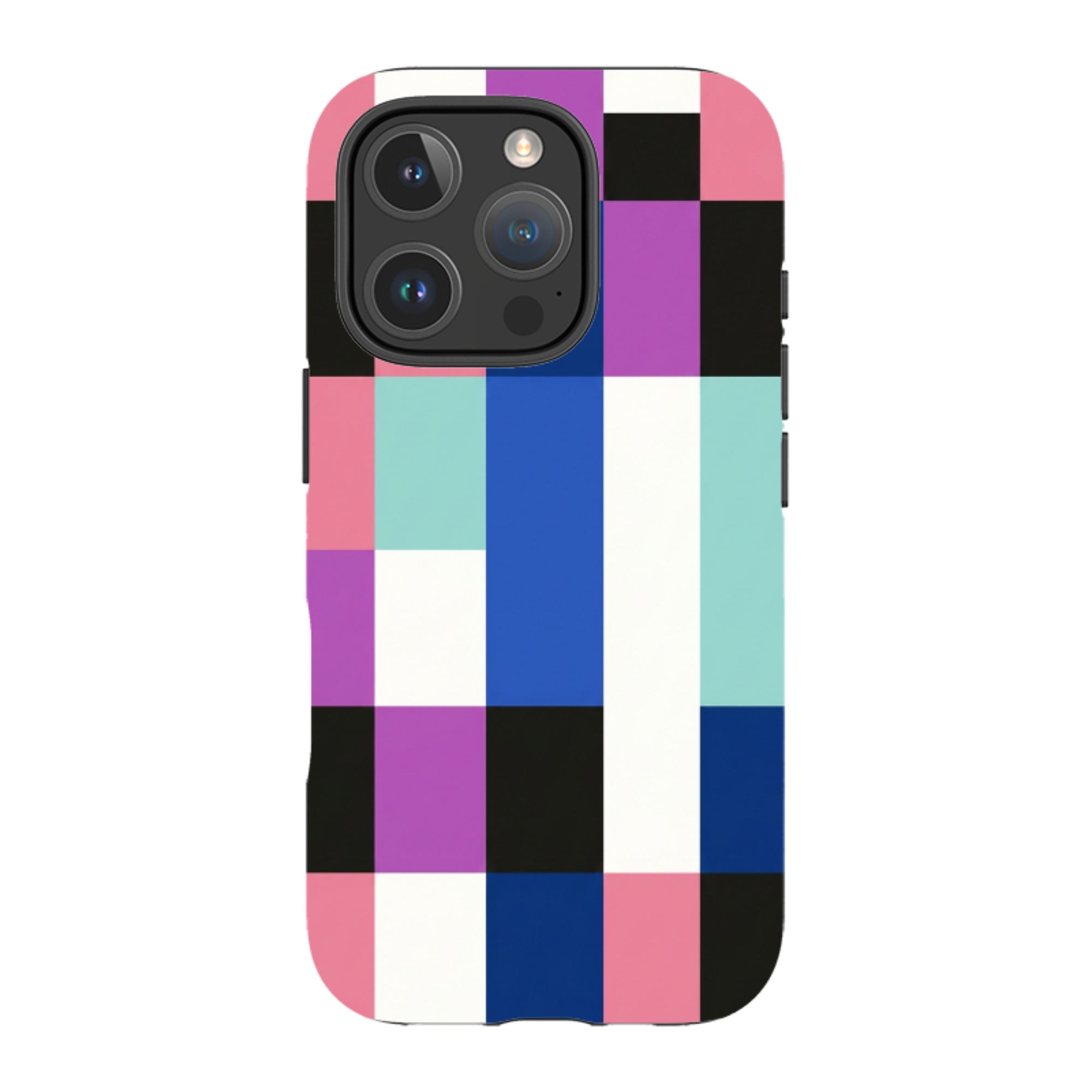 iPhone MagSafe Tough Case - Pastel Cyberpunk Checkerboard