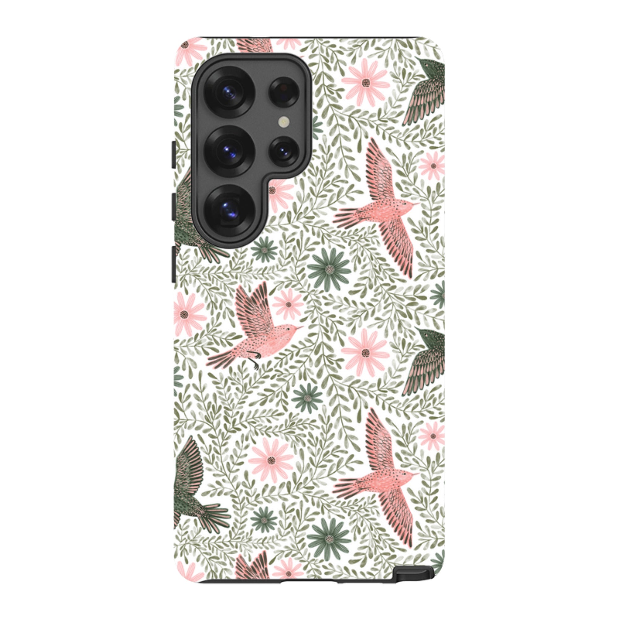 Samsung Tough Case - Bird Pattern Green By Lee Foster Wilson