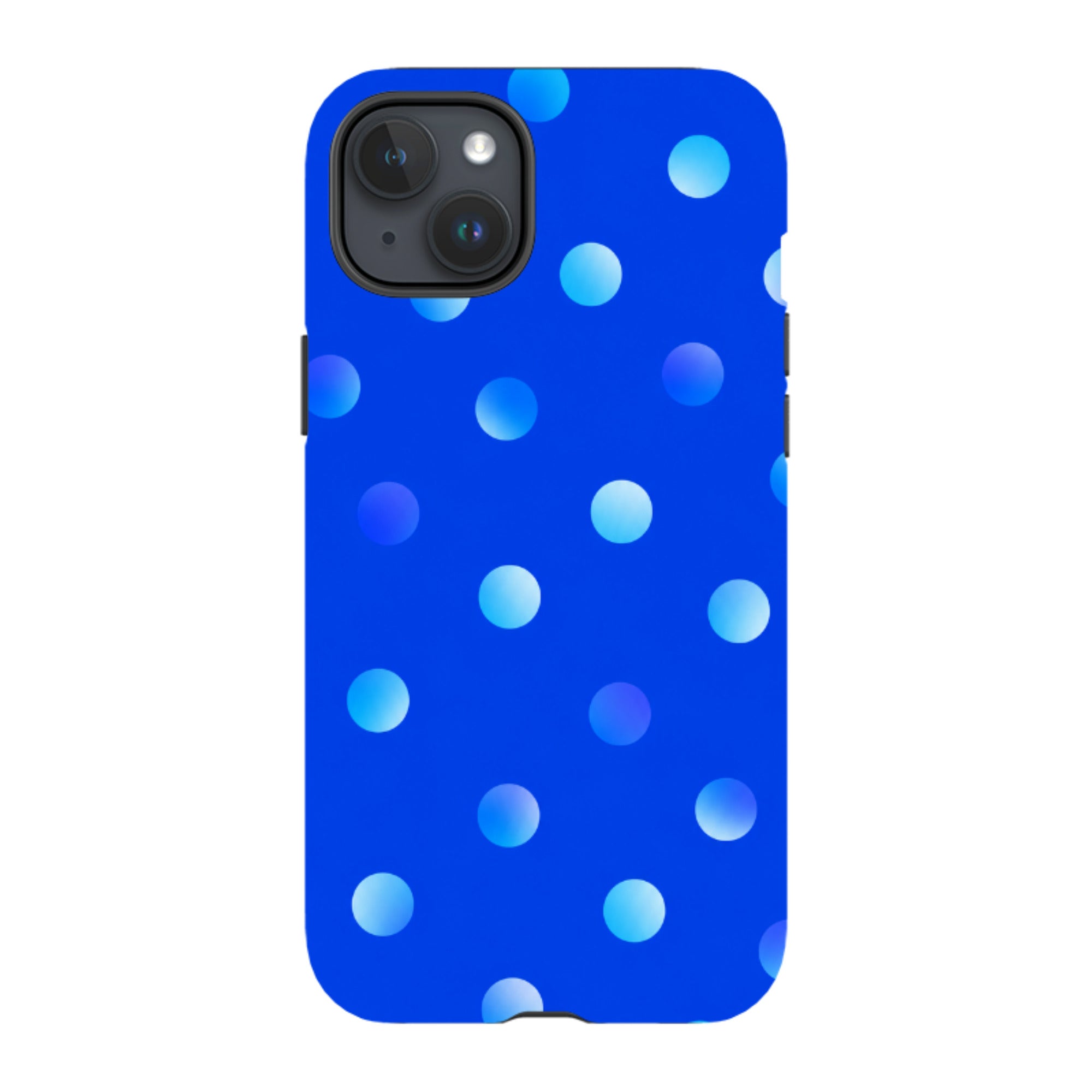 iPhone Tough Case - Blue Polka Dot