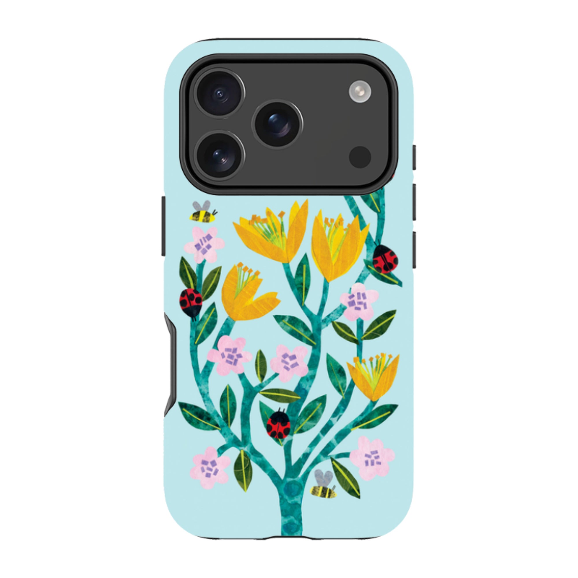 iPhone Tough Case - Blossoms And Ladybirds By Tracey English