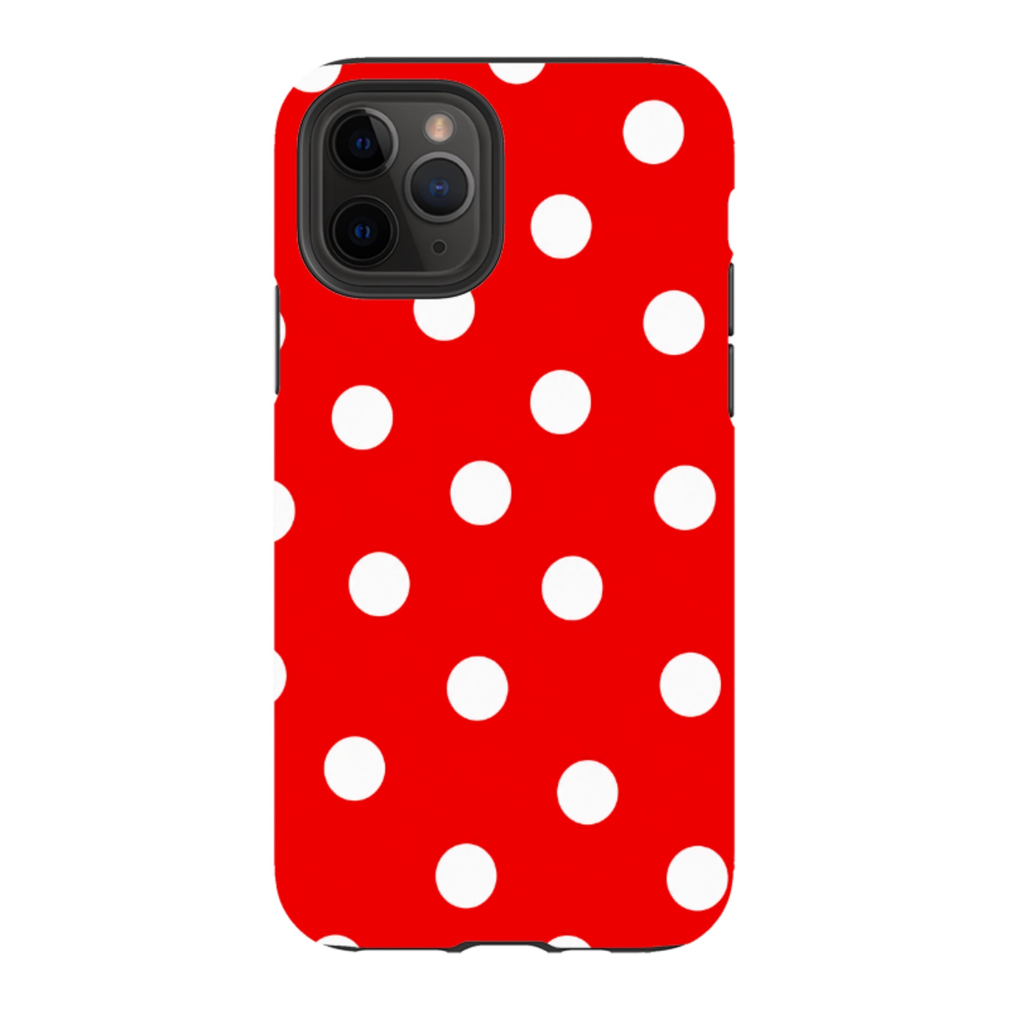 iPhone Tough Case - Red & White Polka Dot