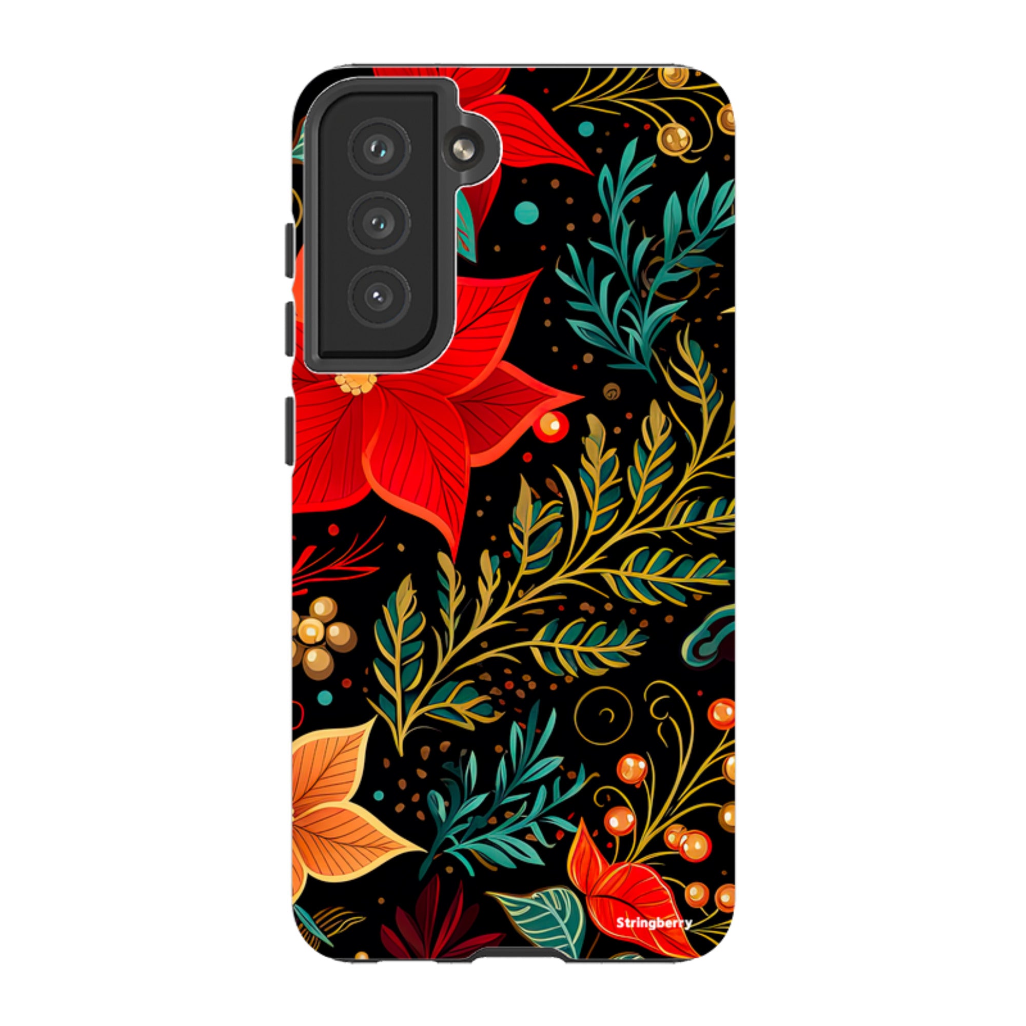 Samsung Tough Case -Red Winter Floral II