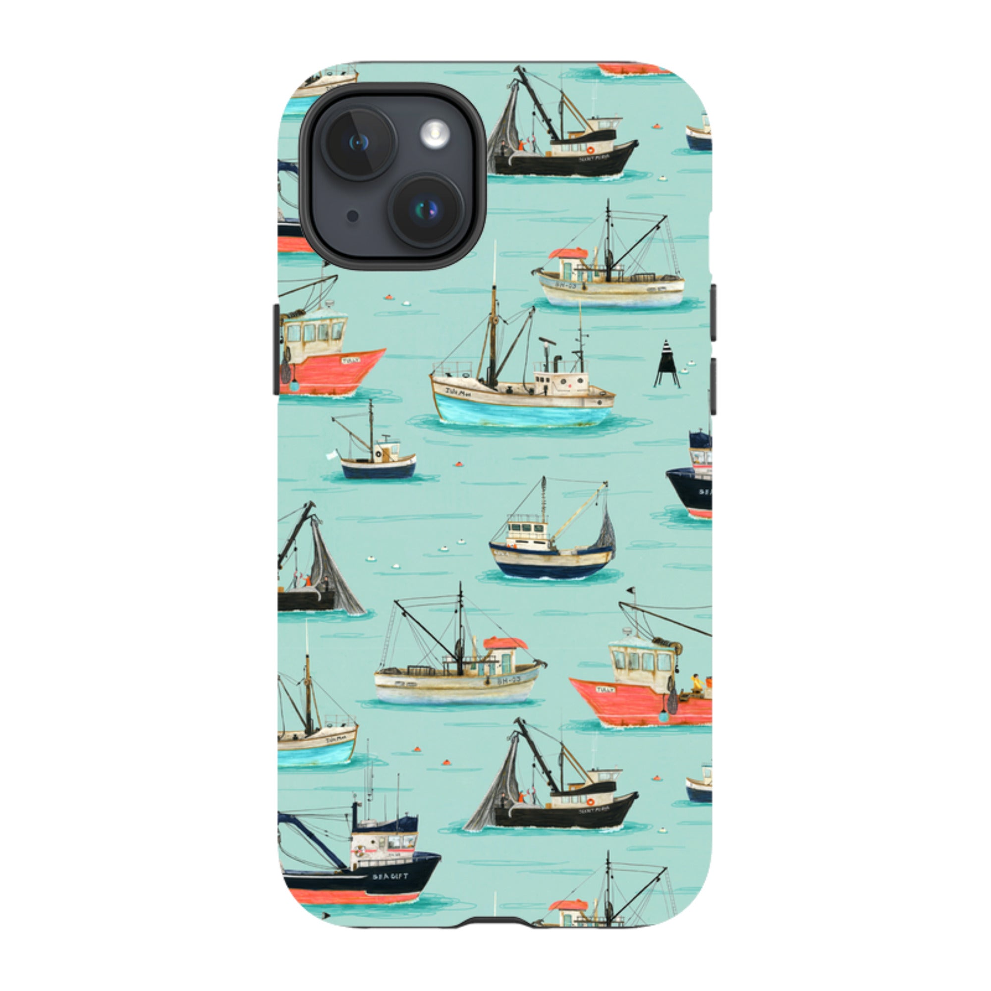 iPhone Tough Case - Fishing Boats By Katherine Quinn