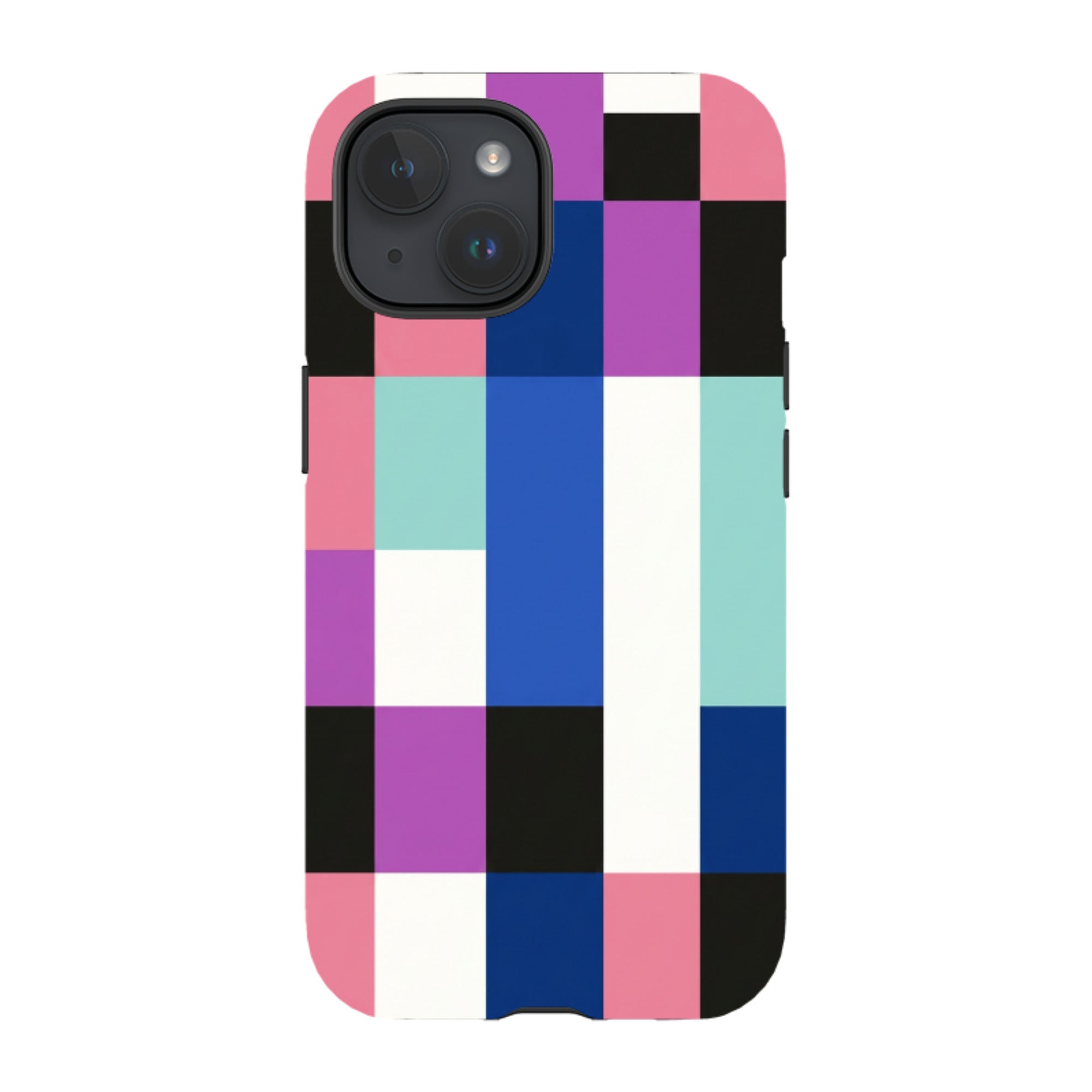 iPhone Tough Case - Pastel Cyberpunk Checkerboard