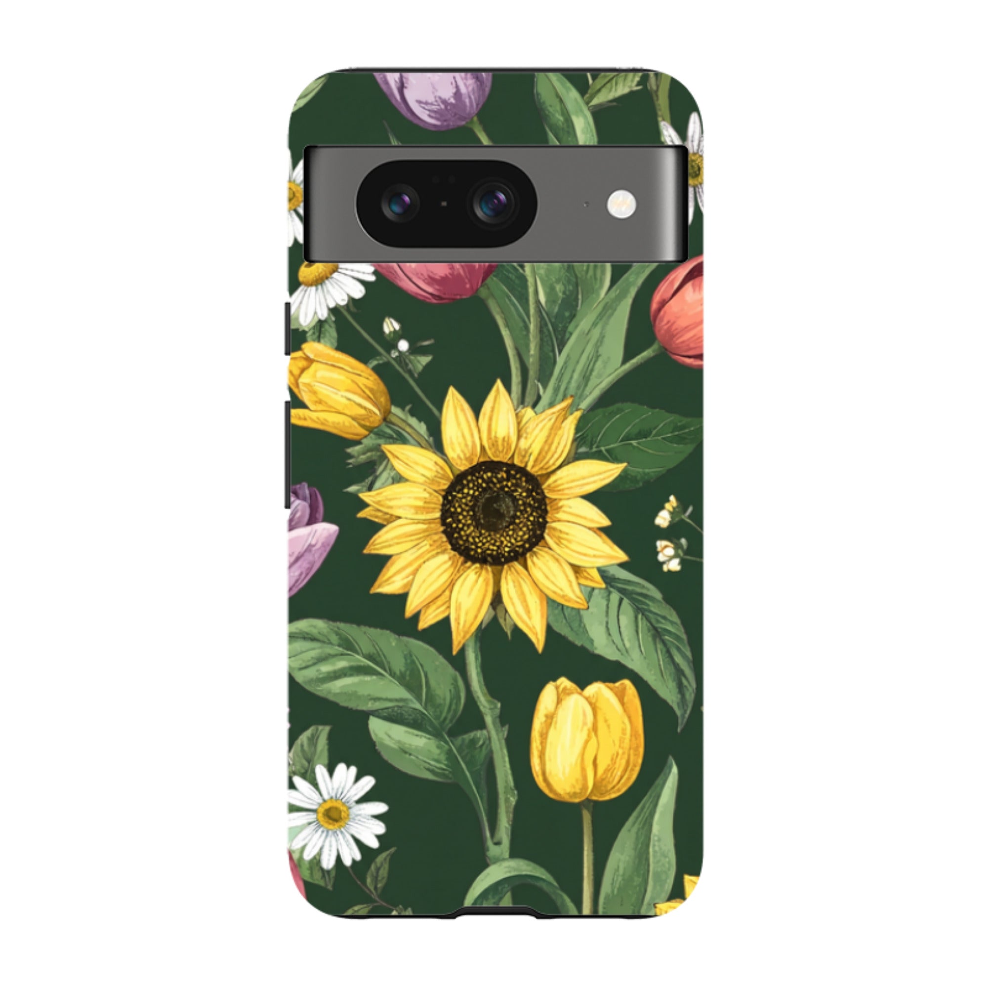 Google Tough Case - Green Sunflowers