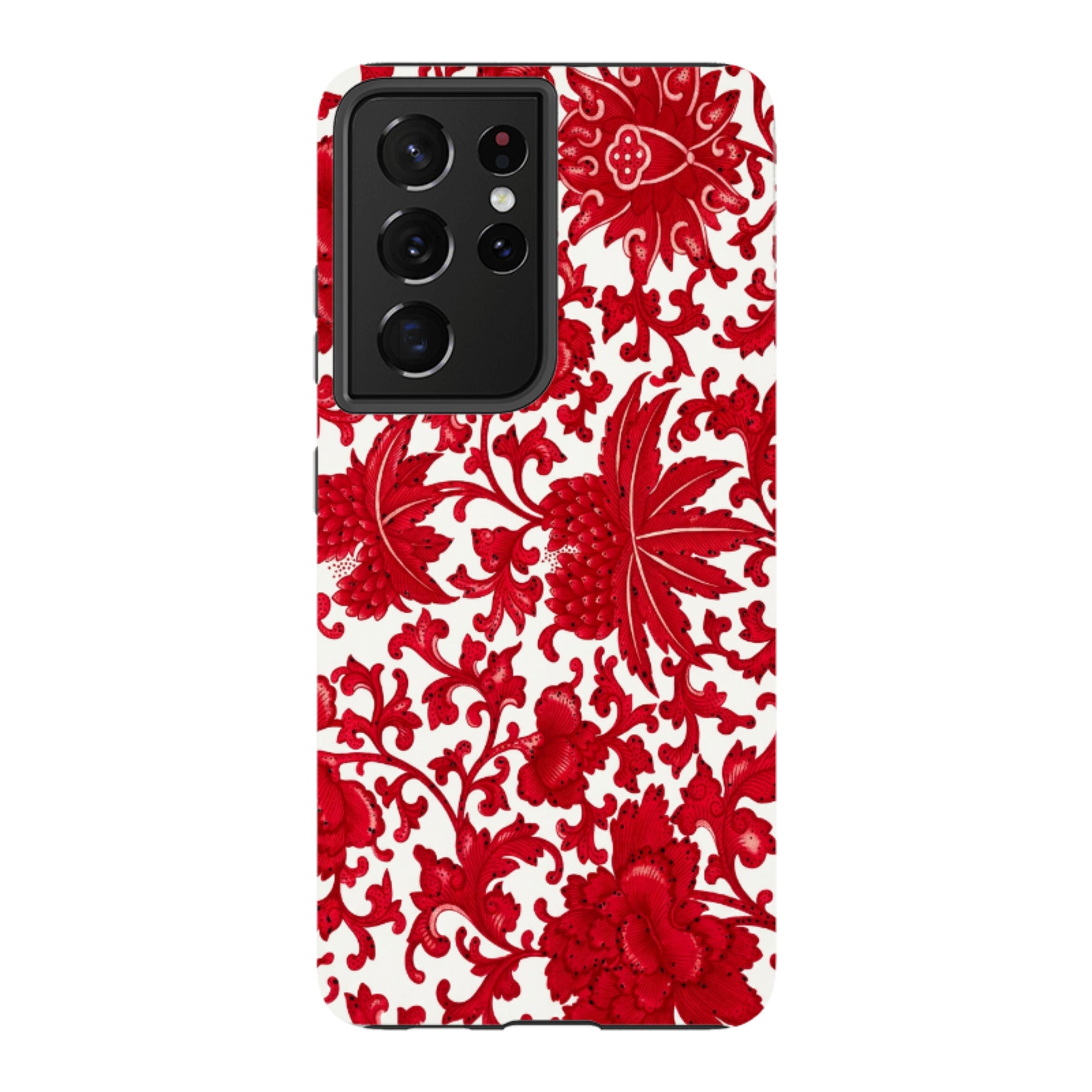 Samsung Tough Case - Red Chinoiserie Floral