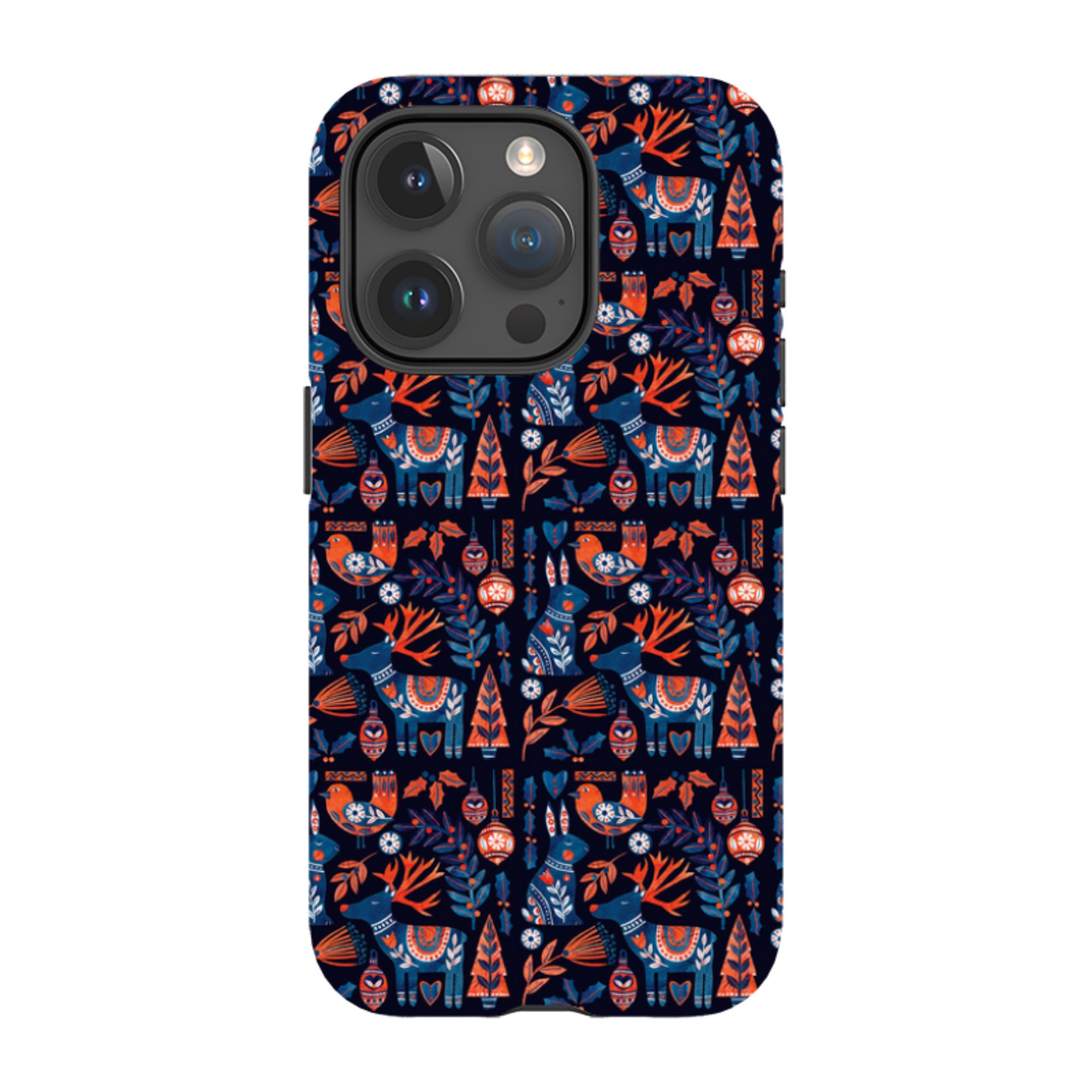 iPhone MagSafe Tough Case - Scandi Animals Dark By Tracey English