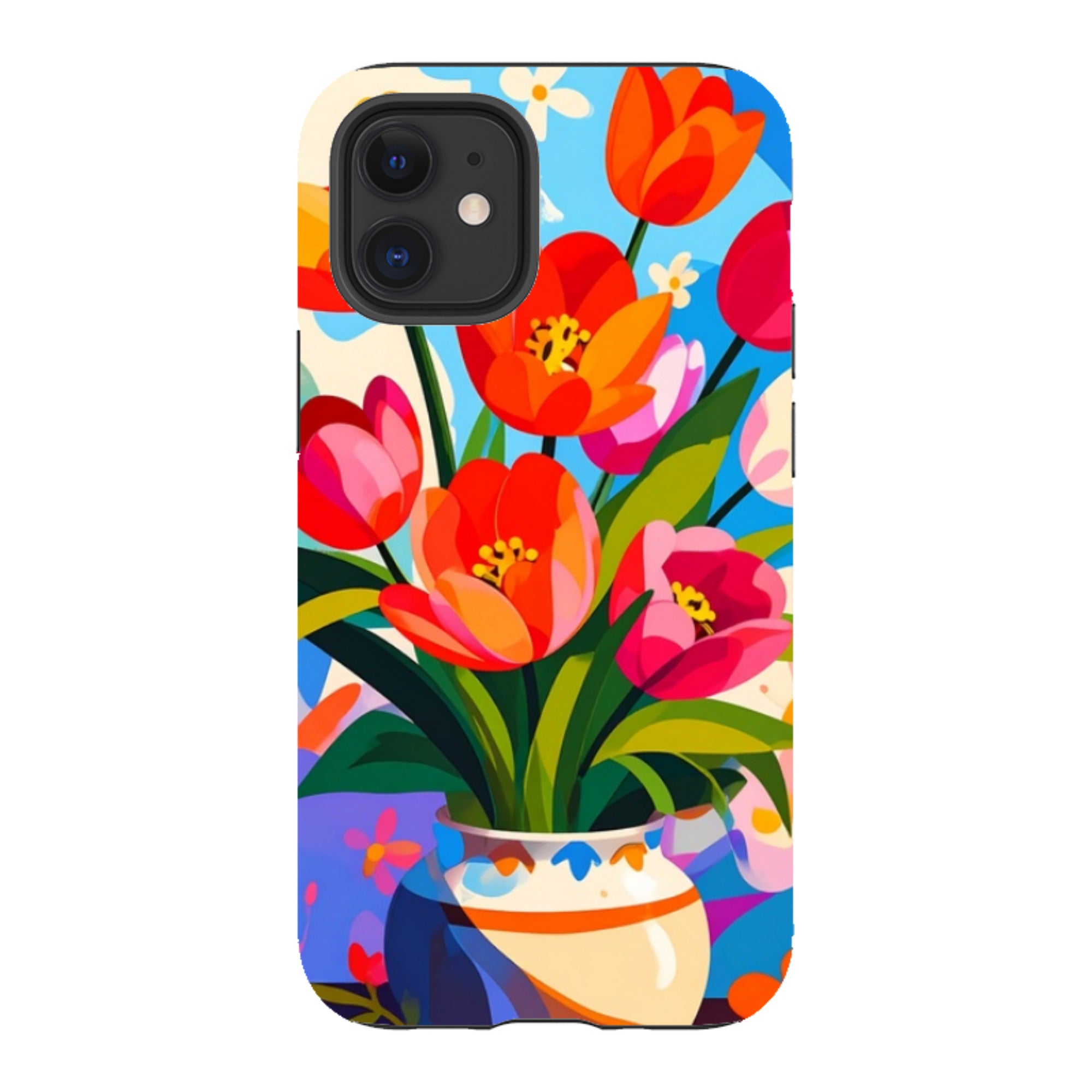 iPhone Tough Case - Tulip Pot Floral