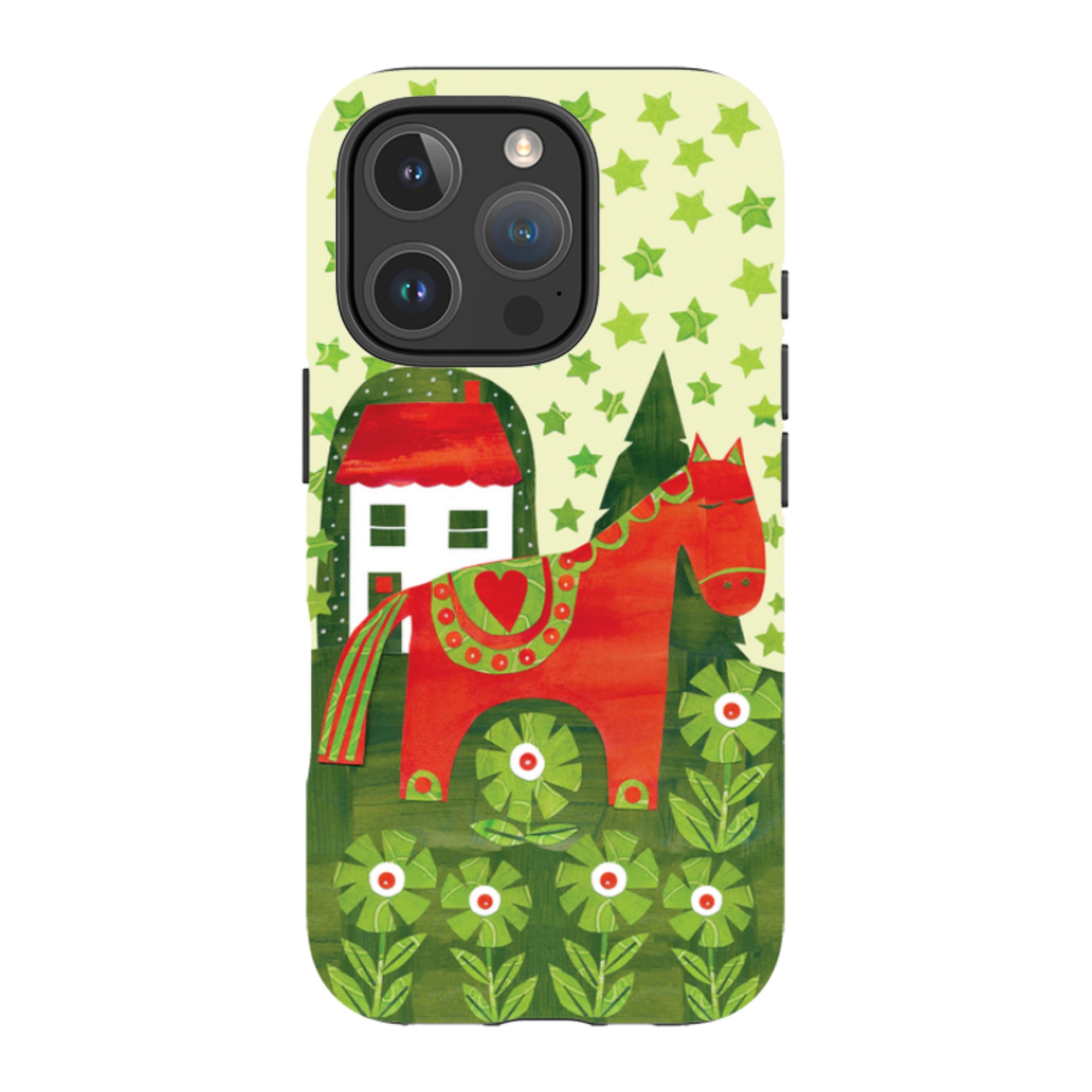 iPhone Tough Case - Red Dala Horse By Tracey English