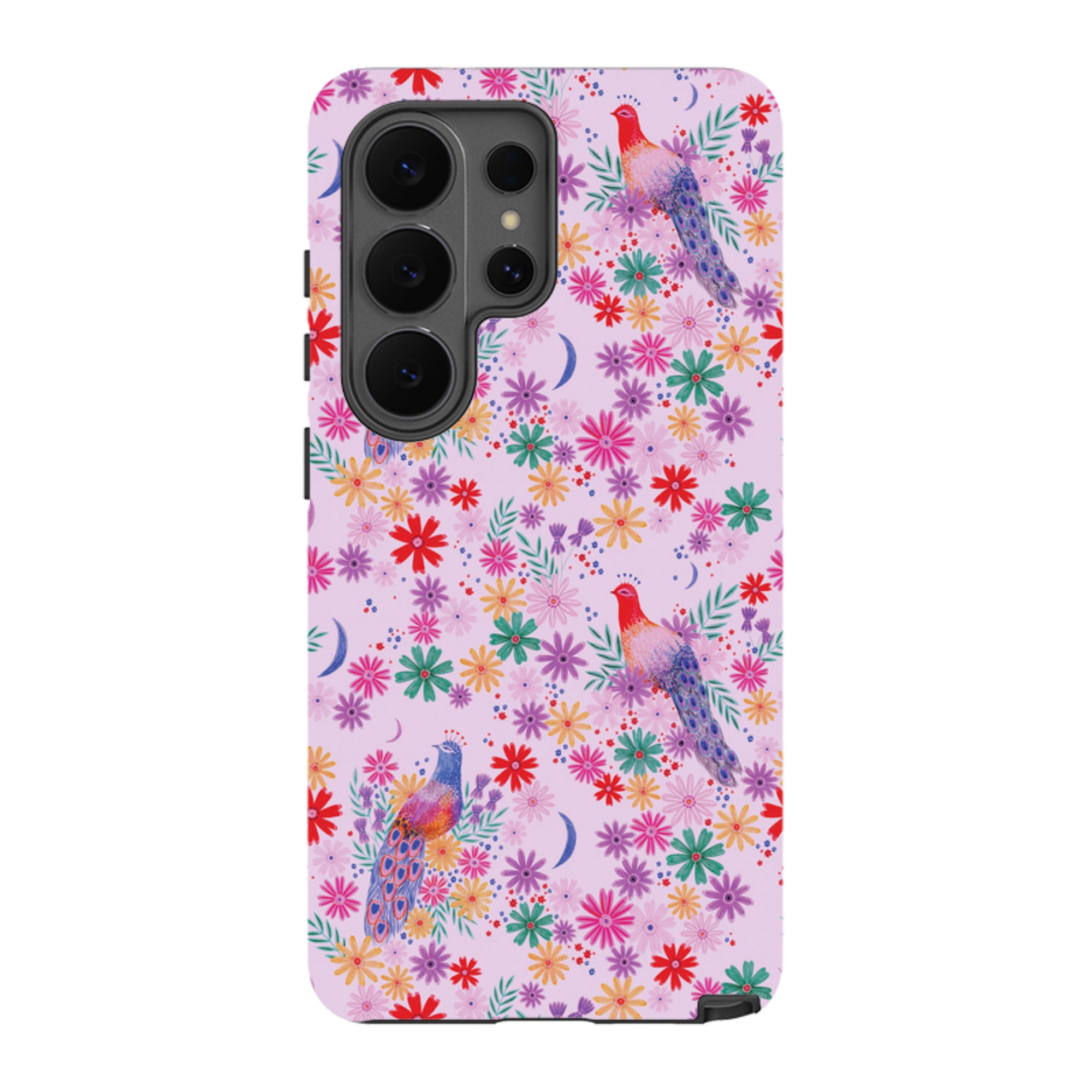 Samsung Tough Case - Peacock Pattern Lilac By Lee Foster Wilson
