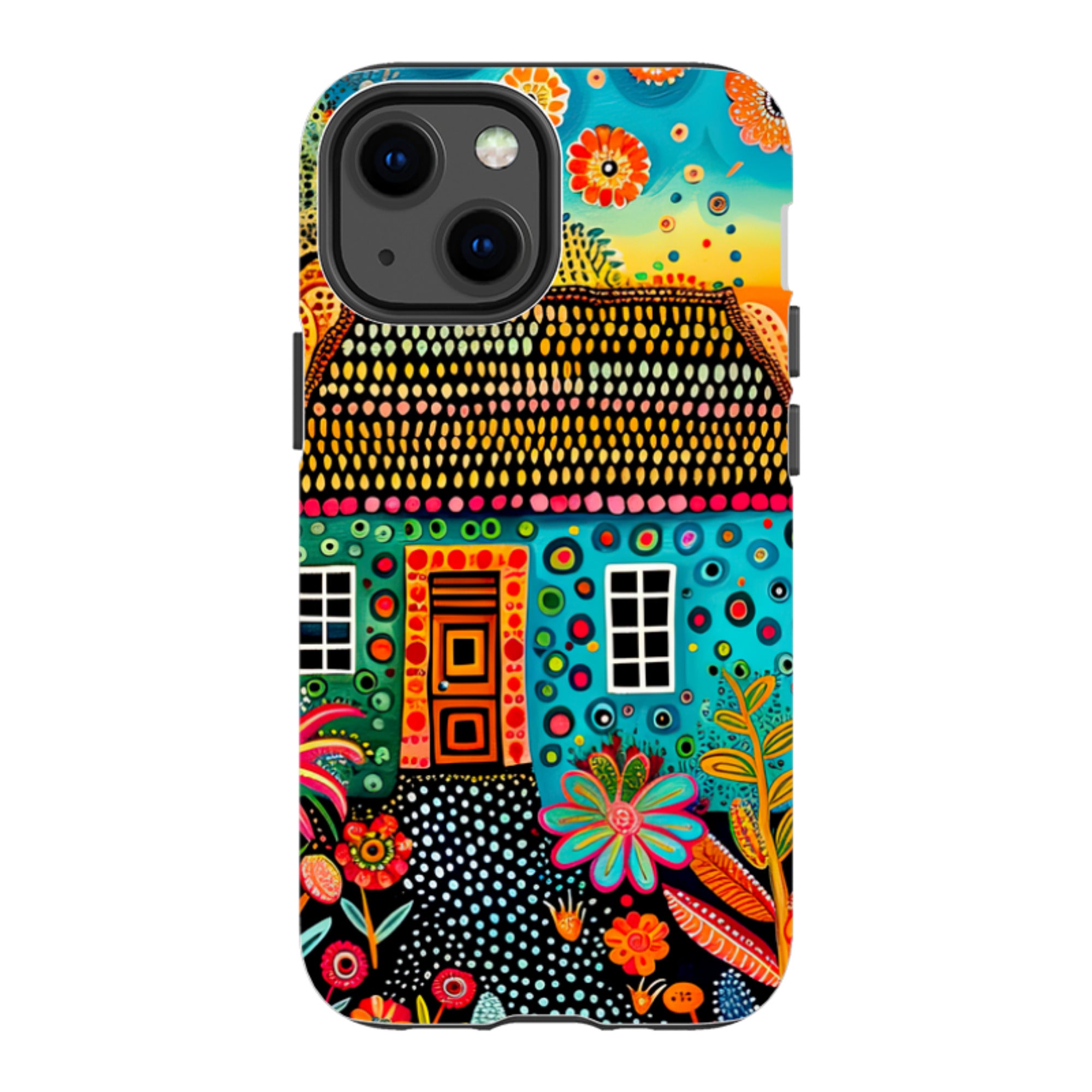 iPhone Case - Folk Art House VII