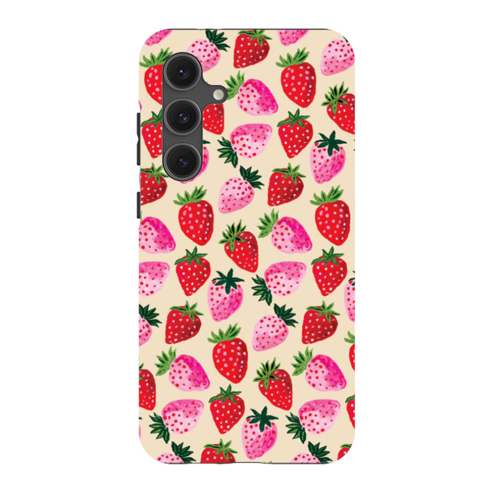 Samsung Tough  Case - Strawberry Scatter Cream By Emma Frances Grant