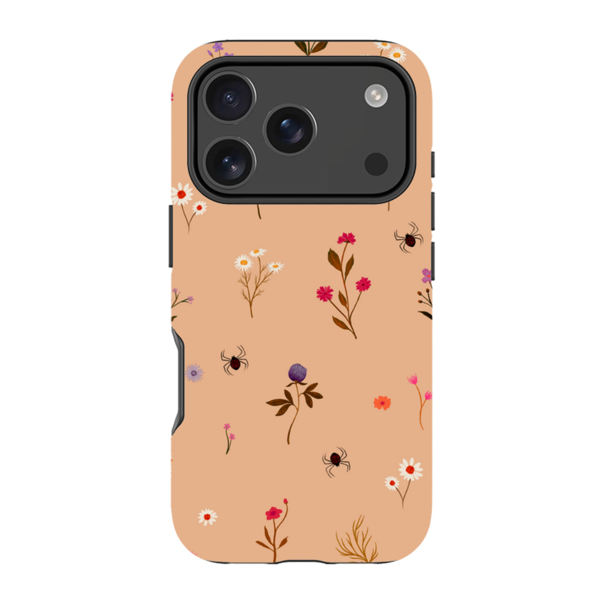 iPhone Tough Case - Florals and Spiders - Cider Clay By Katherine Quinn