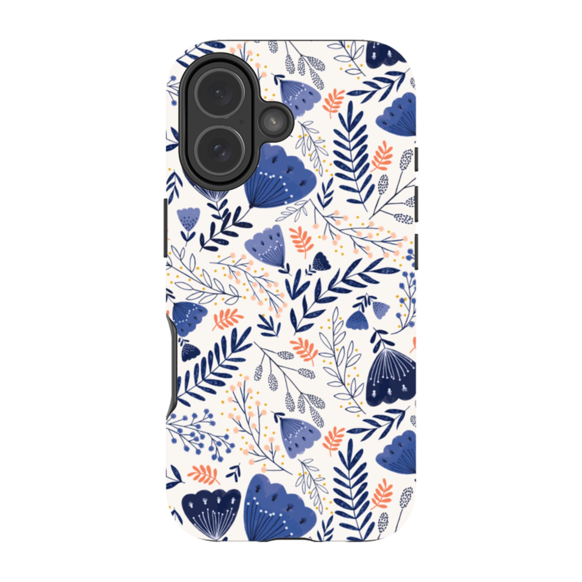 iPhone Tough Case - Blue Floral By Jade Mosinski
