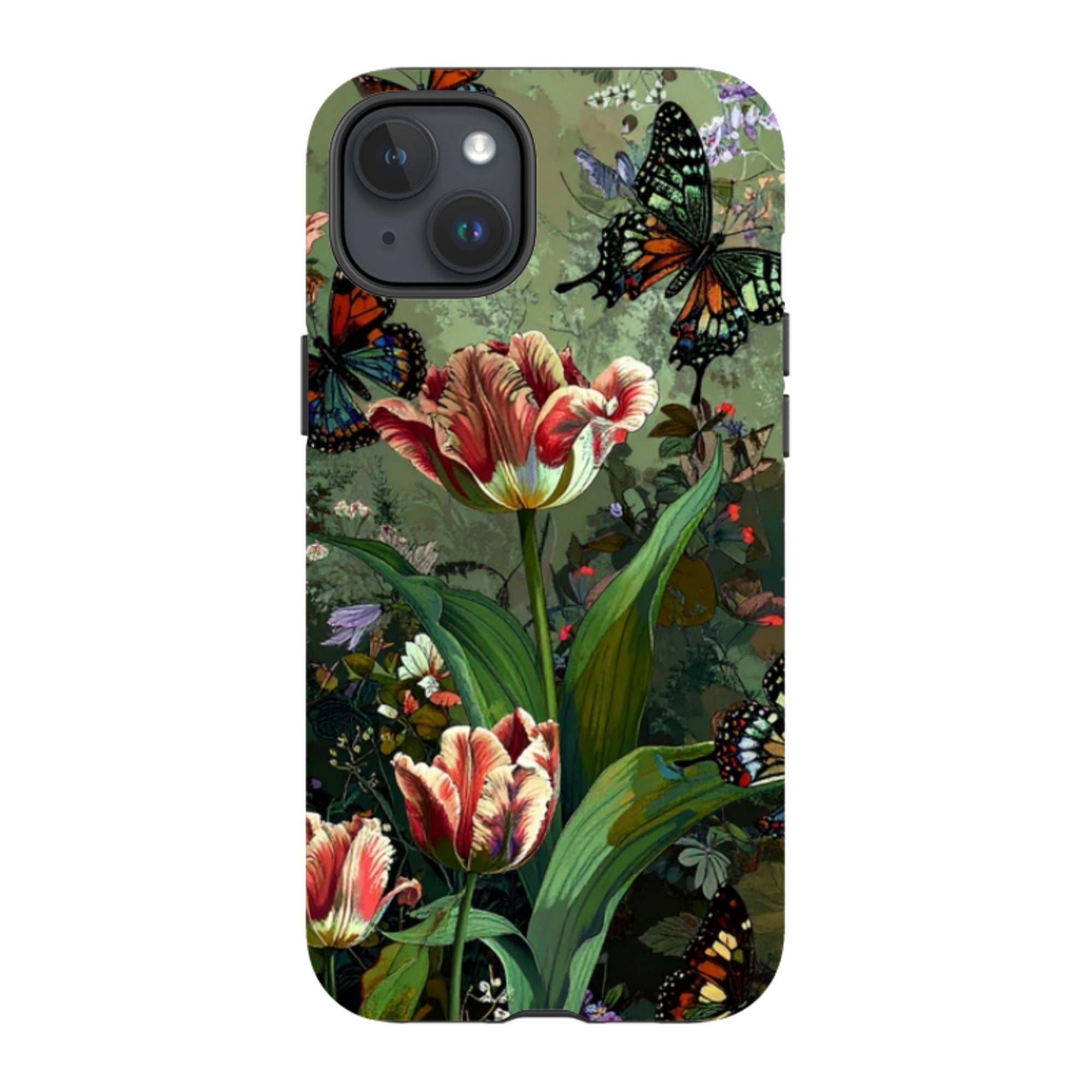 iPhone Tough Case - Green Vyne Butterflies