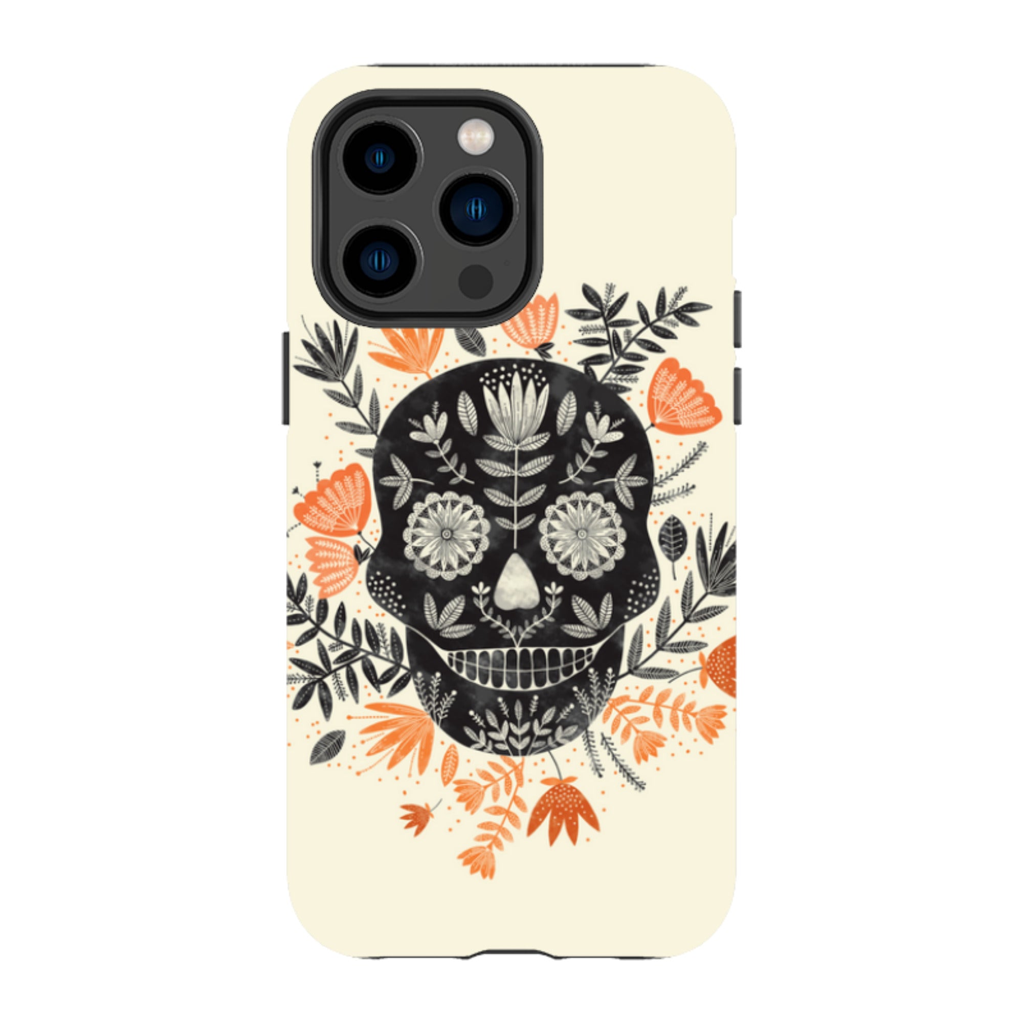 iPhone MagSafe Tough Case -  Sugar Skull Cream By Jade Mosinski