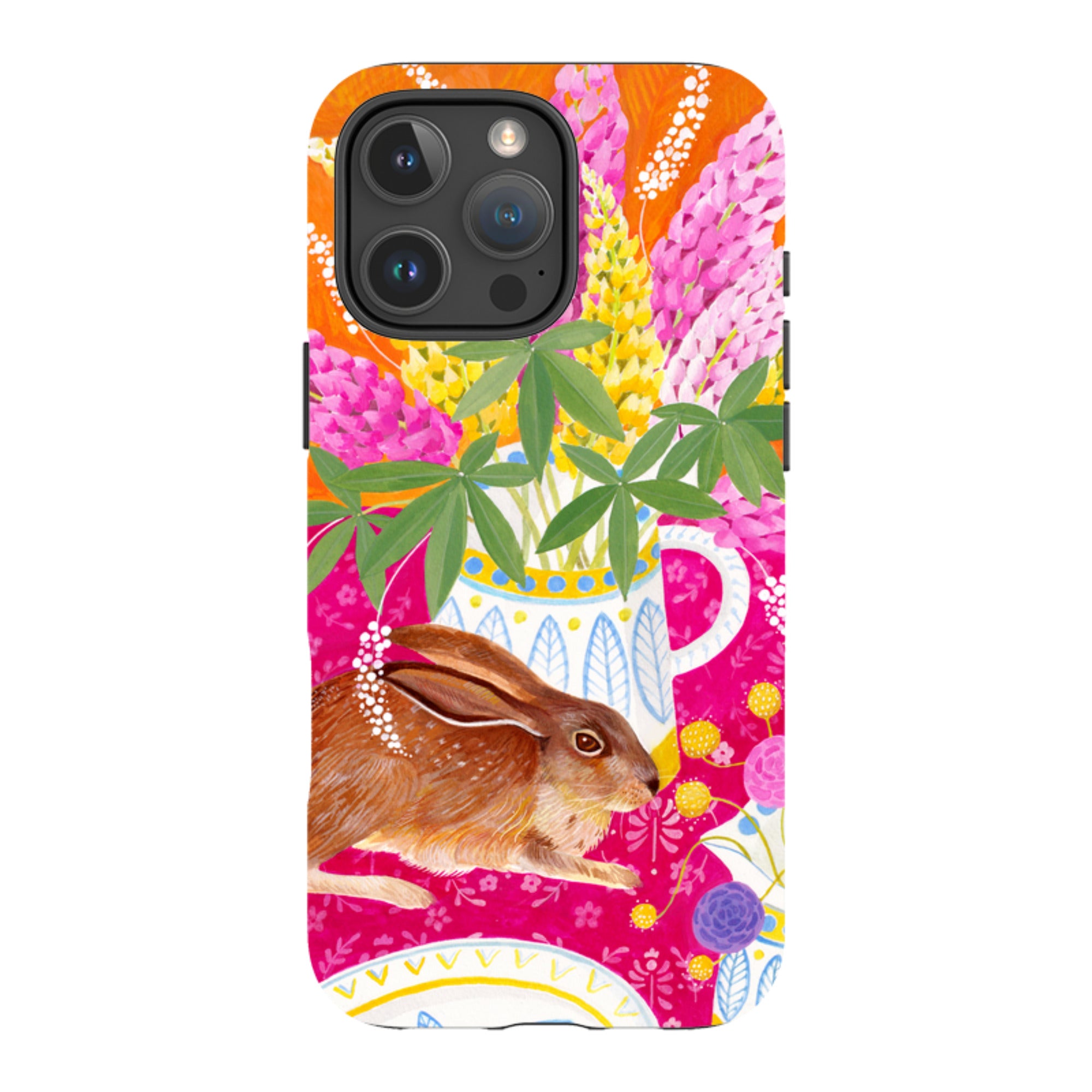 iPhone Tough Case - Rabbit Lupins By Bex Parkin