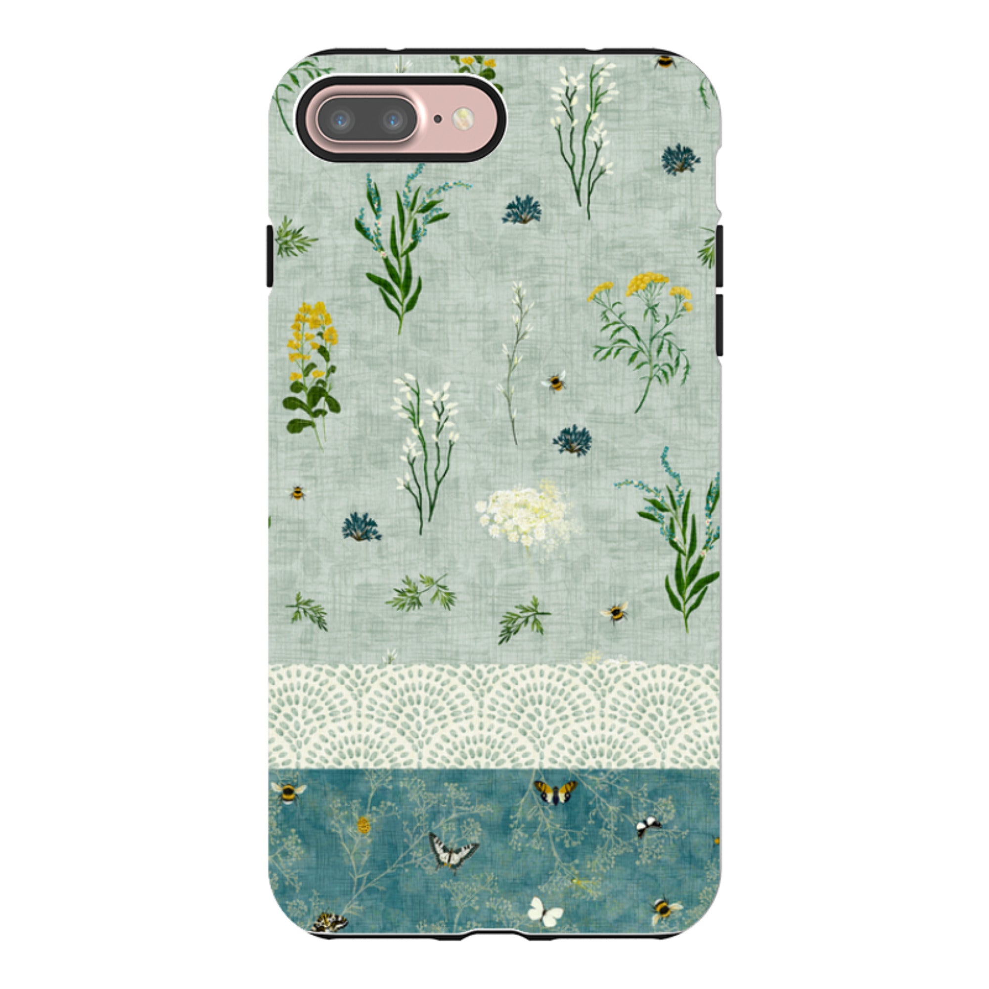 iPhone Tough Case - Song Bird Florals and Bees 2 By Katherine Quinn