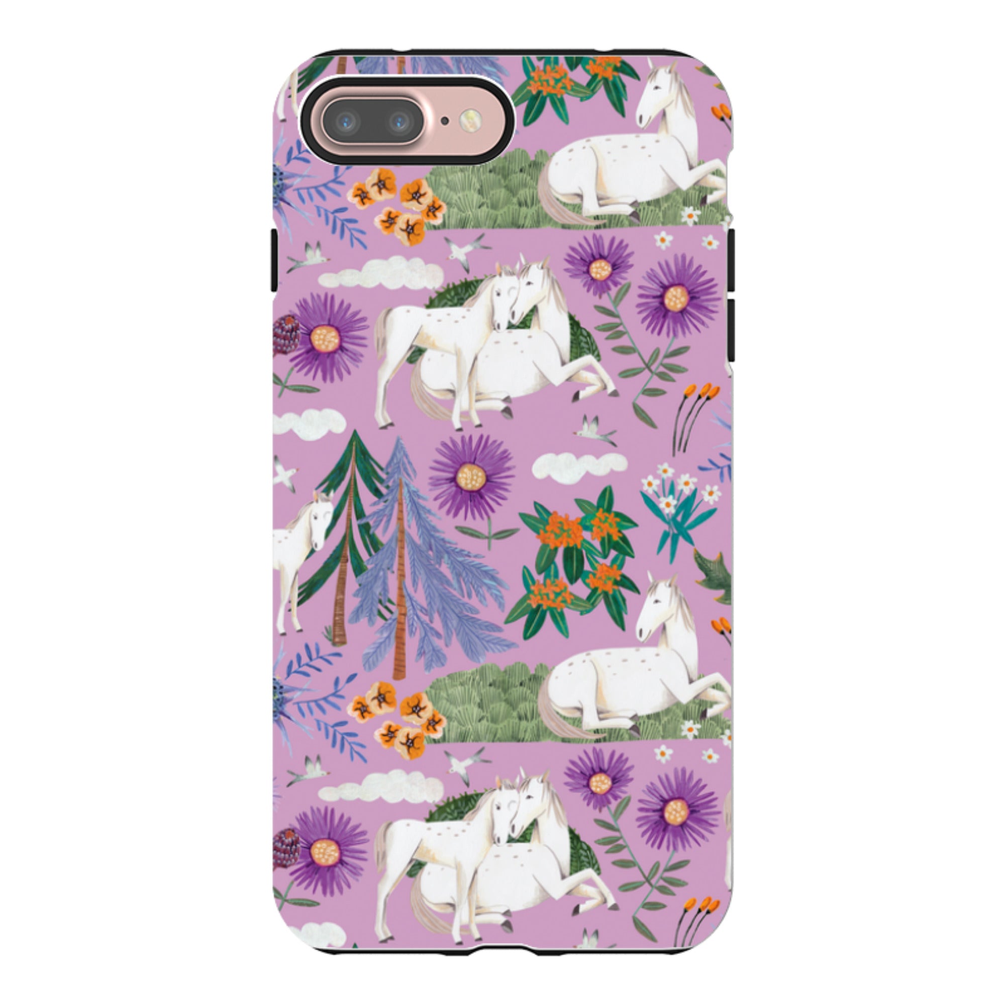 iPhone Tough Case - Horse Pattern By Caroline Bonne Muller