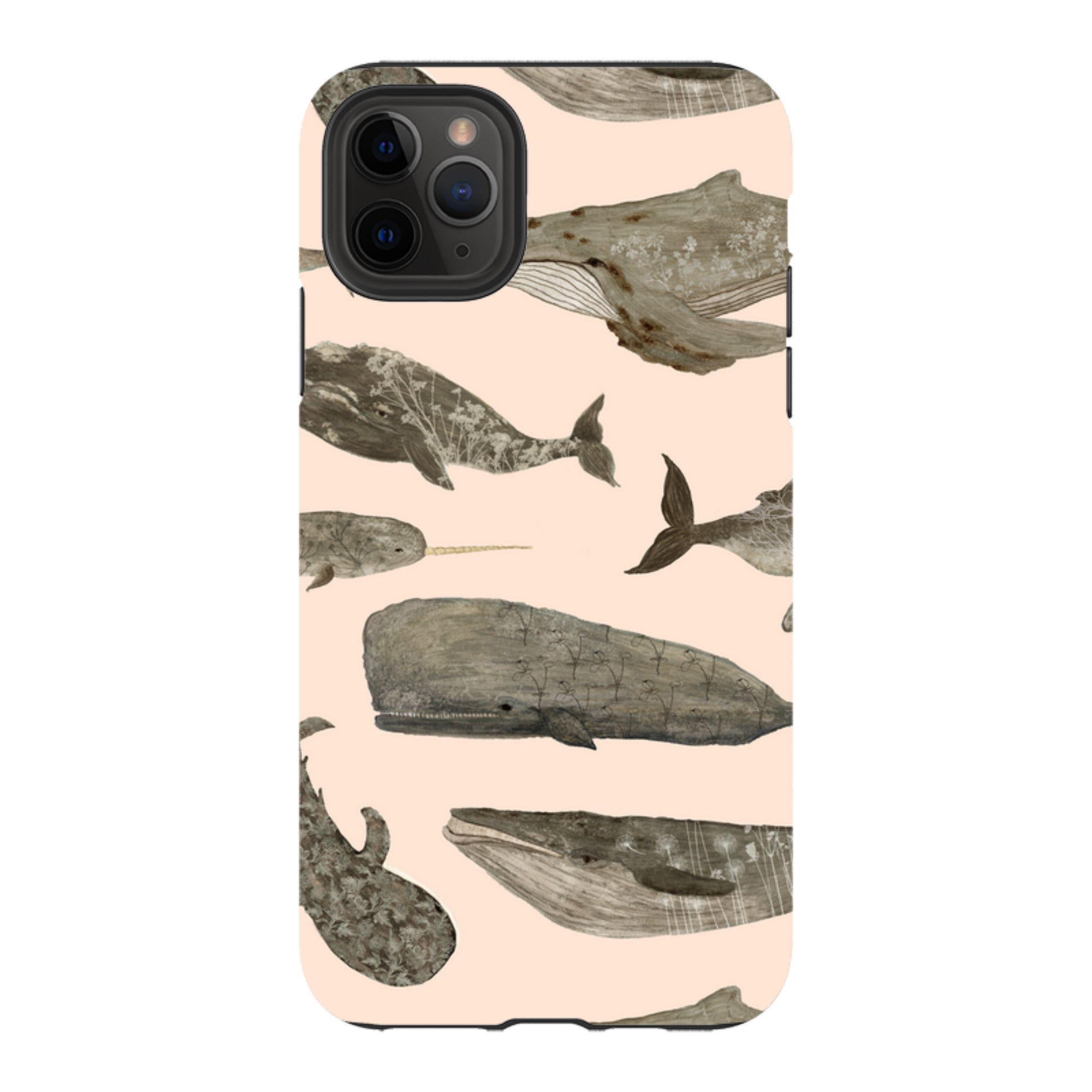 iPhone Tough Case - Wild Flower Whales II By Katherine Quinn