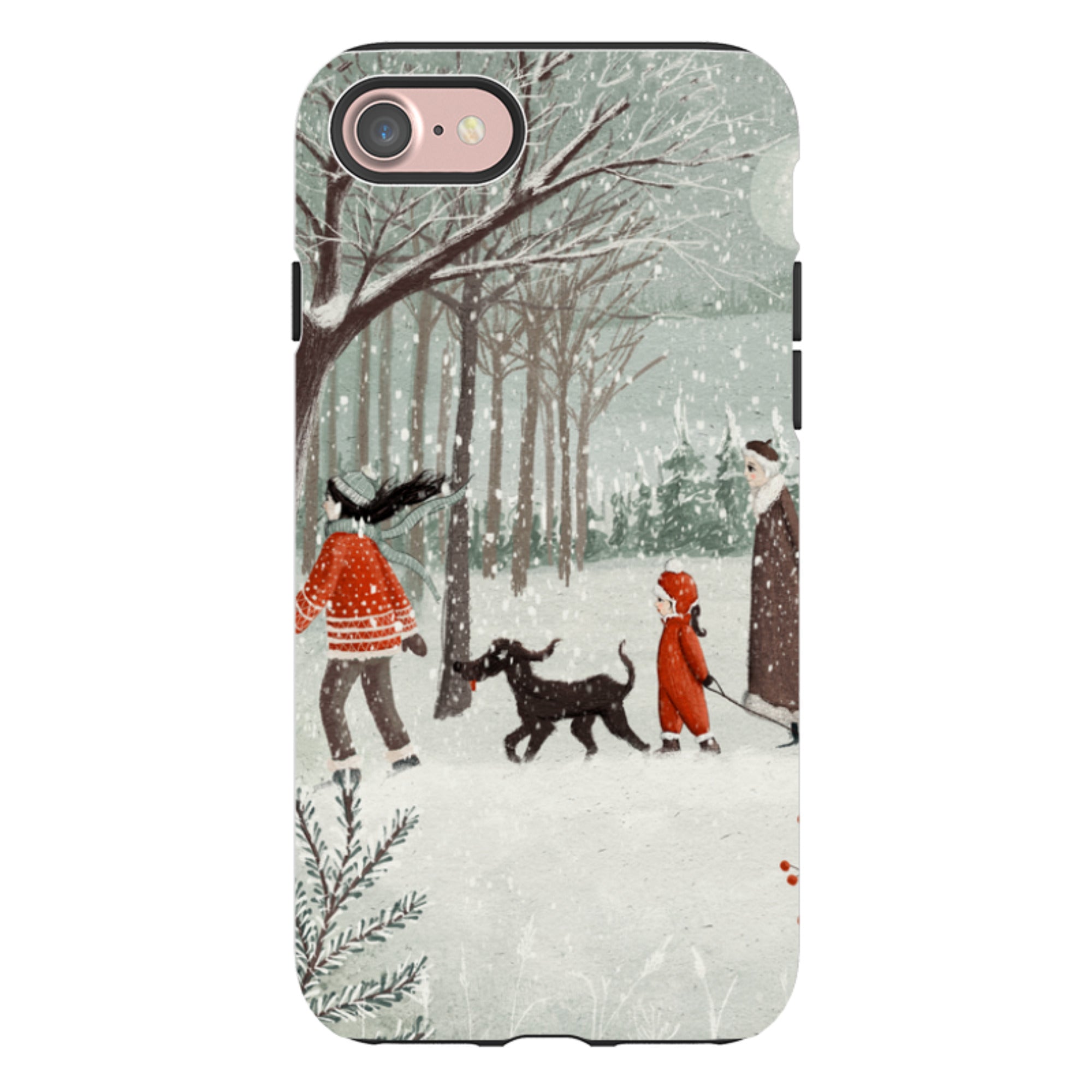 iPhone Tough Case - Winter Walk By Maja Lindberg