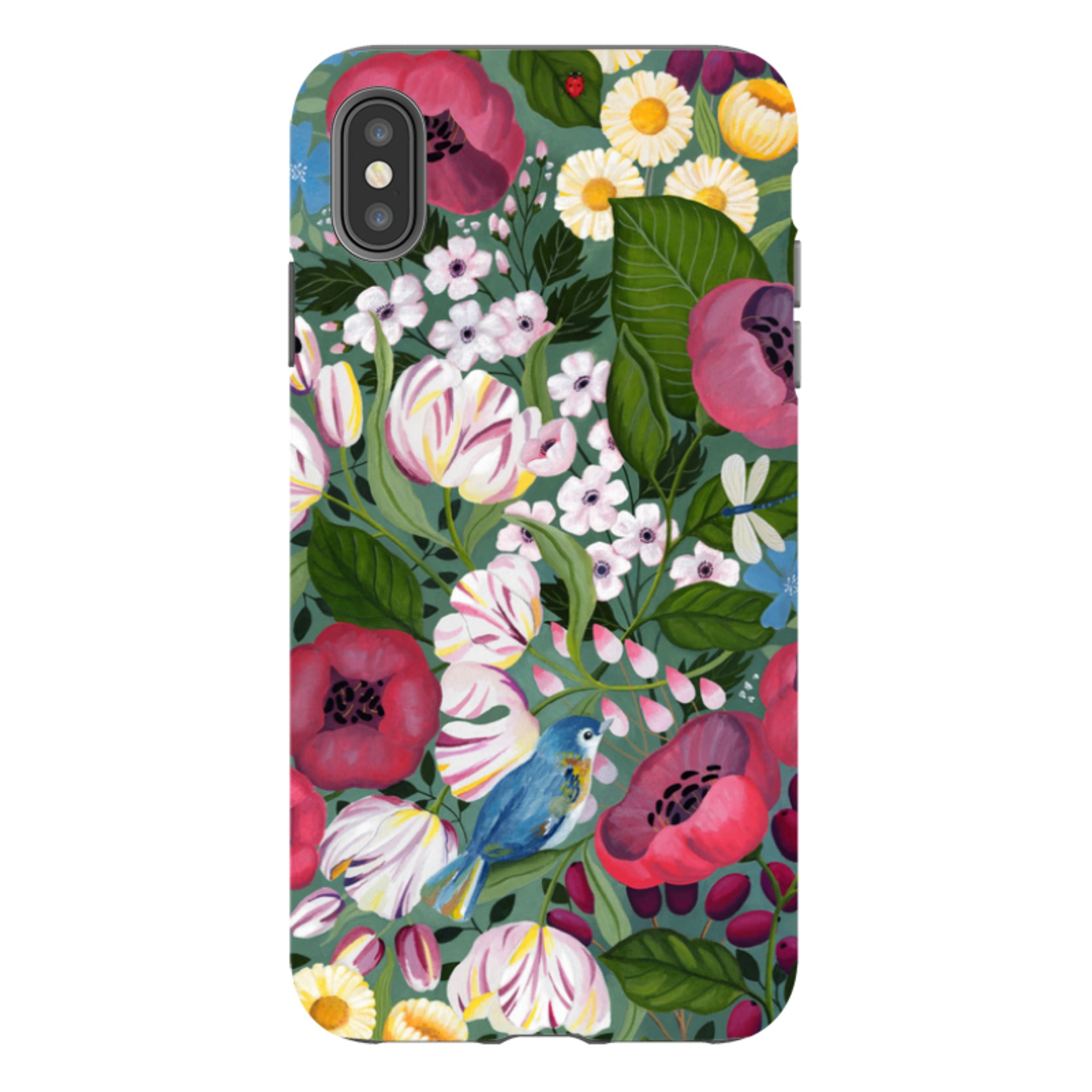 iPhone Tough Case - Bluebird Flowers By Bex Parkin
