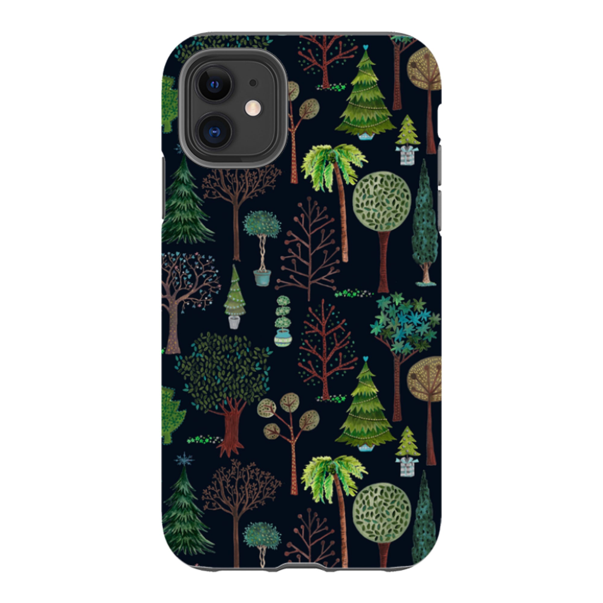 iPhone Tough Case - Xmas Trees Dark By Caroline Bonne Muller